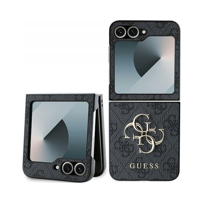 Etui Guess Leather 4G Metal Logo na Samsung Galaxy Z Flip 6 czarne Guess
