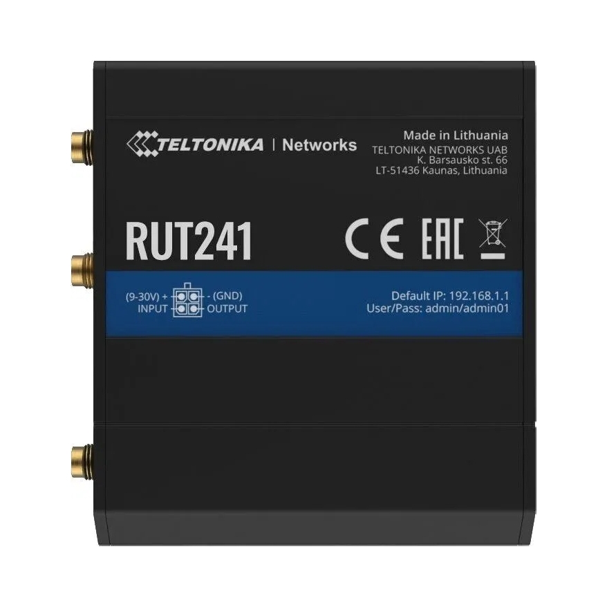 Teltonika Lte Router RUT241 Cat 4), 2G, WiFi, Ethernet