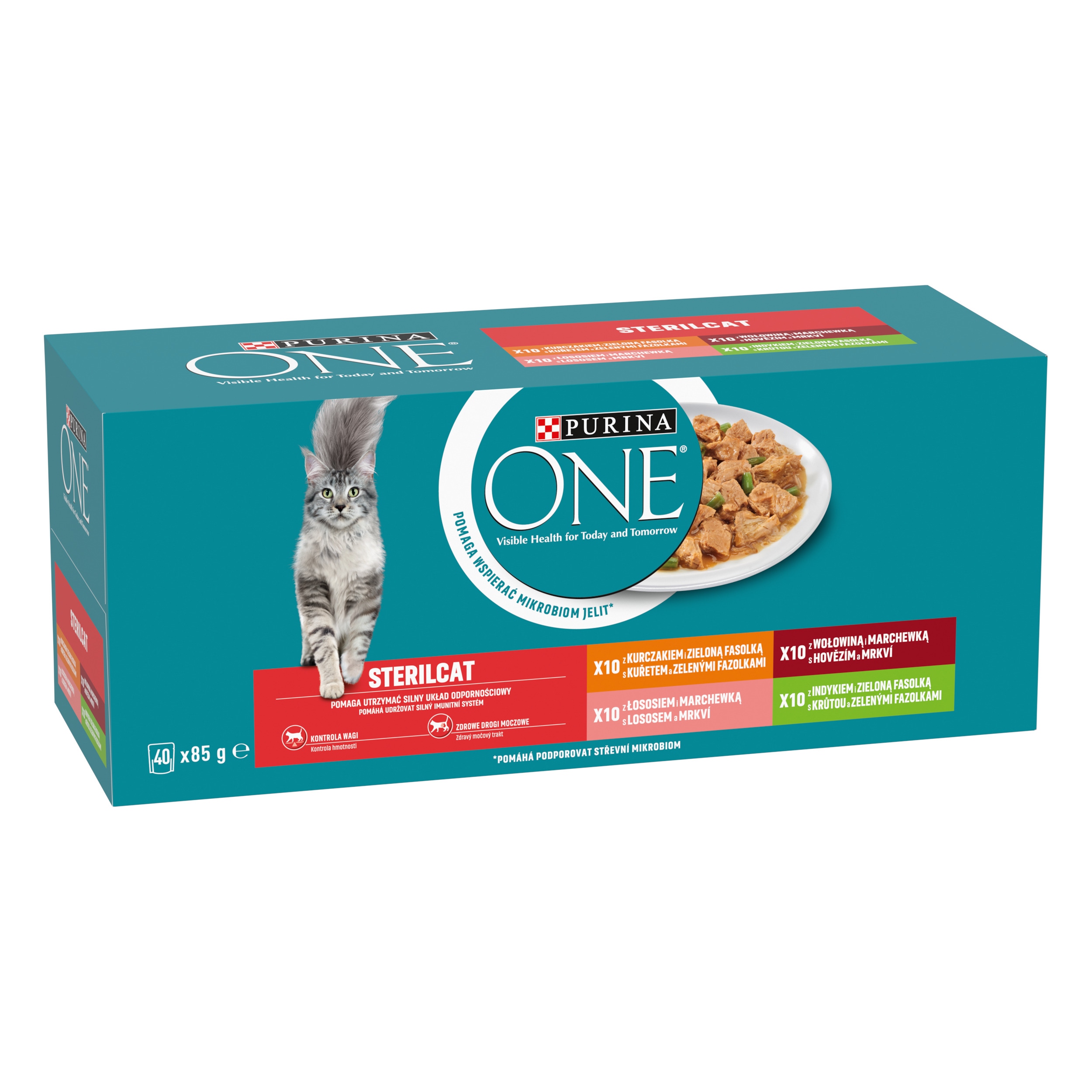 Levně Krmivo Mokré Purina One Sterilcat Multipack 40X85 G V Omáčce