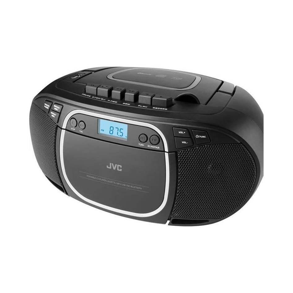 Rádioprehrávač Jvc RC-E451B Bluetooth CD Usb Aux Kazety Fm MP3 čierny