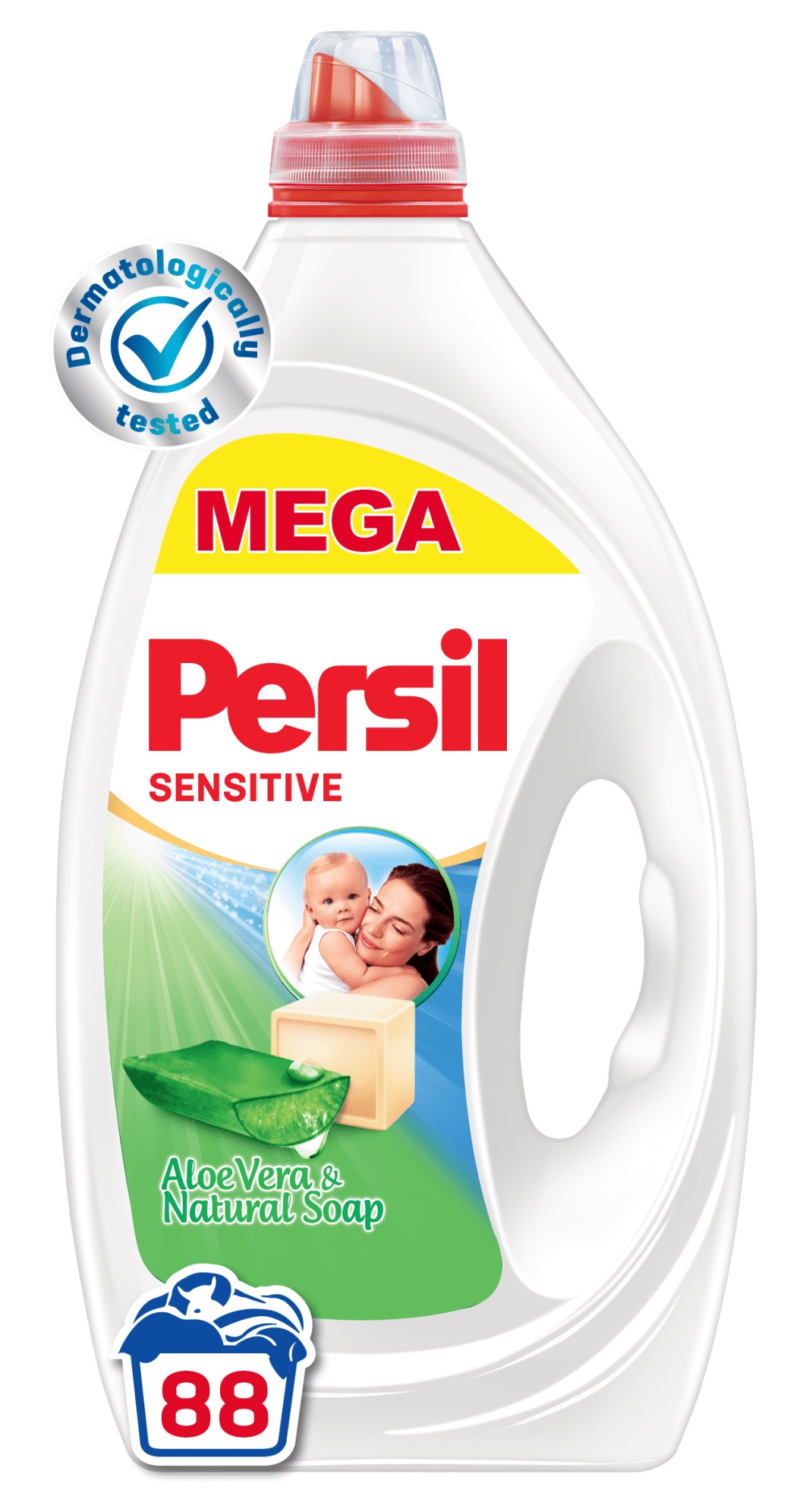 Persil prací gel Sensitive pro citlivou pokožku 88 praní, 3960 ml