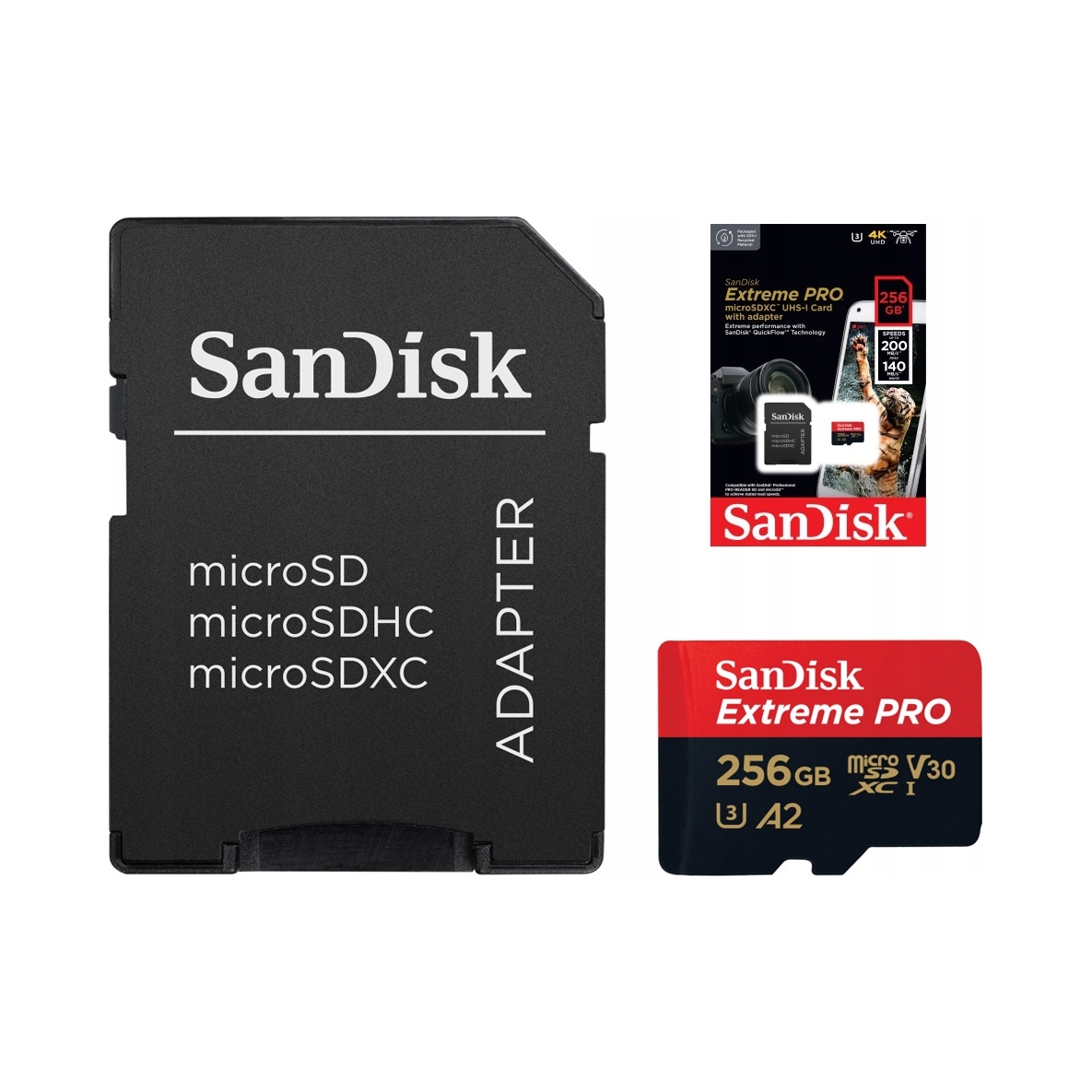 Karta SanDisk microSD 256GB Extreme Pro 200MB/s 4K