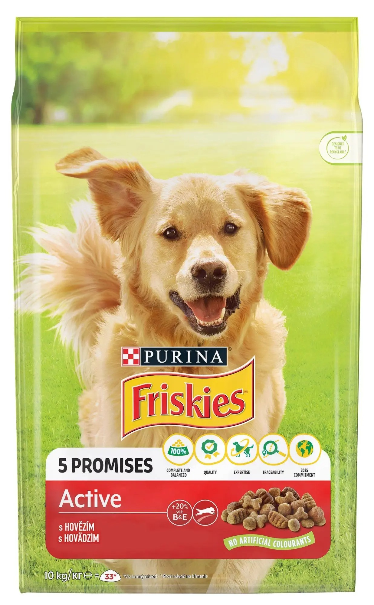 Levně Friskies Active granule pro psy hovězí 10 kg