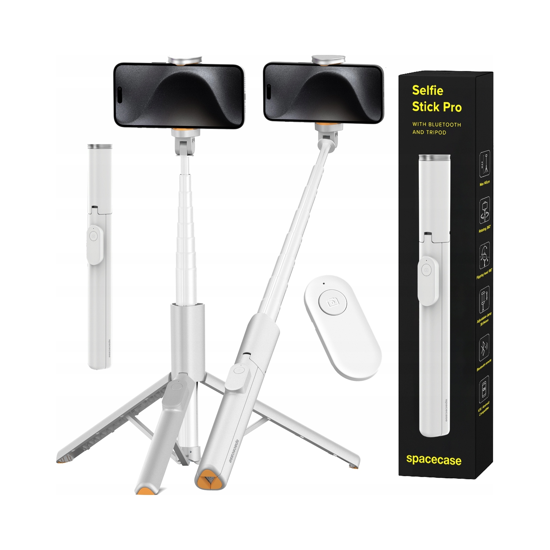 Selfie tyč stativ pro telefon vysoká Bluetooth tyč tripod držák dlouhý