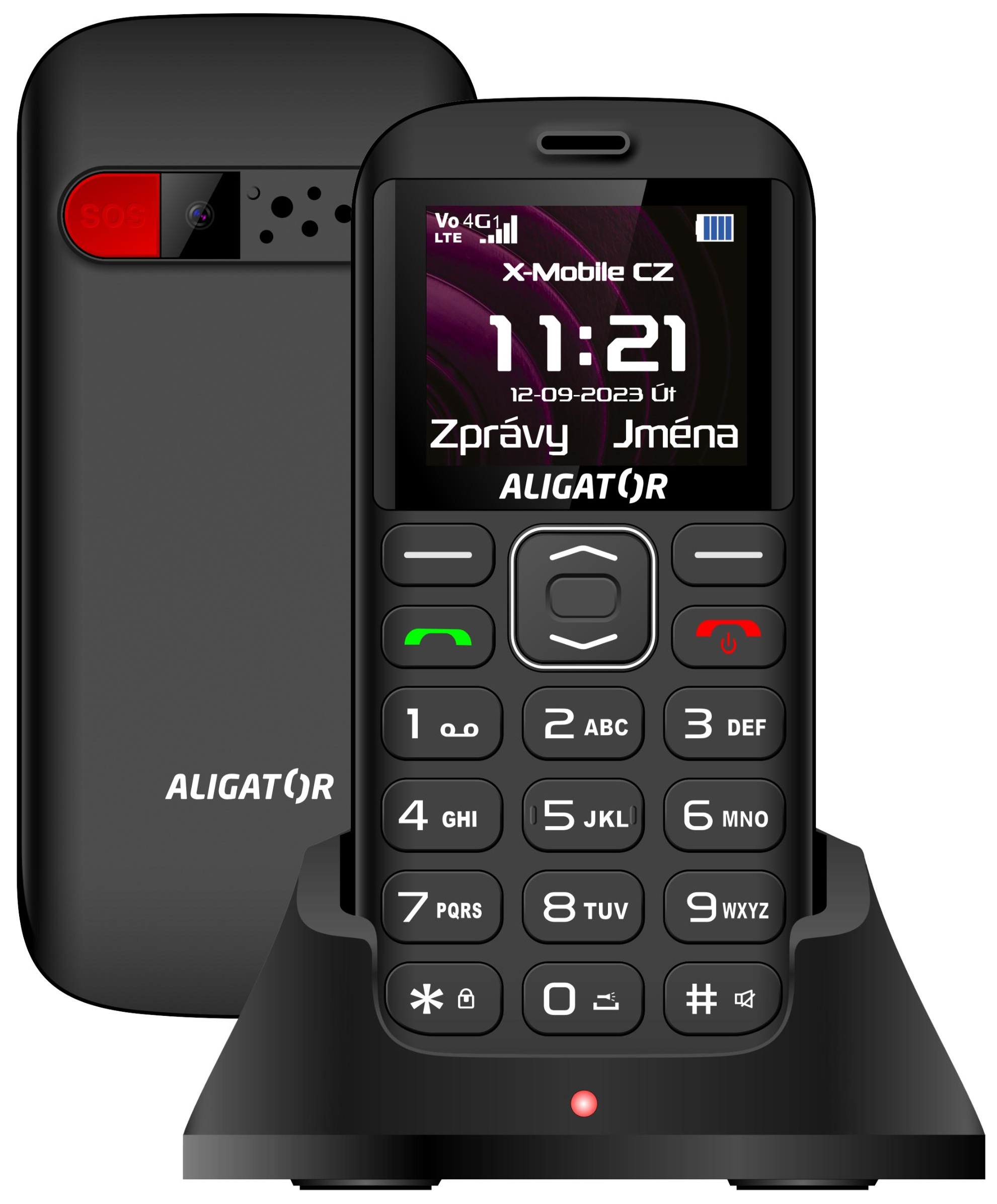 Aligator A720 4G Senior Fekete