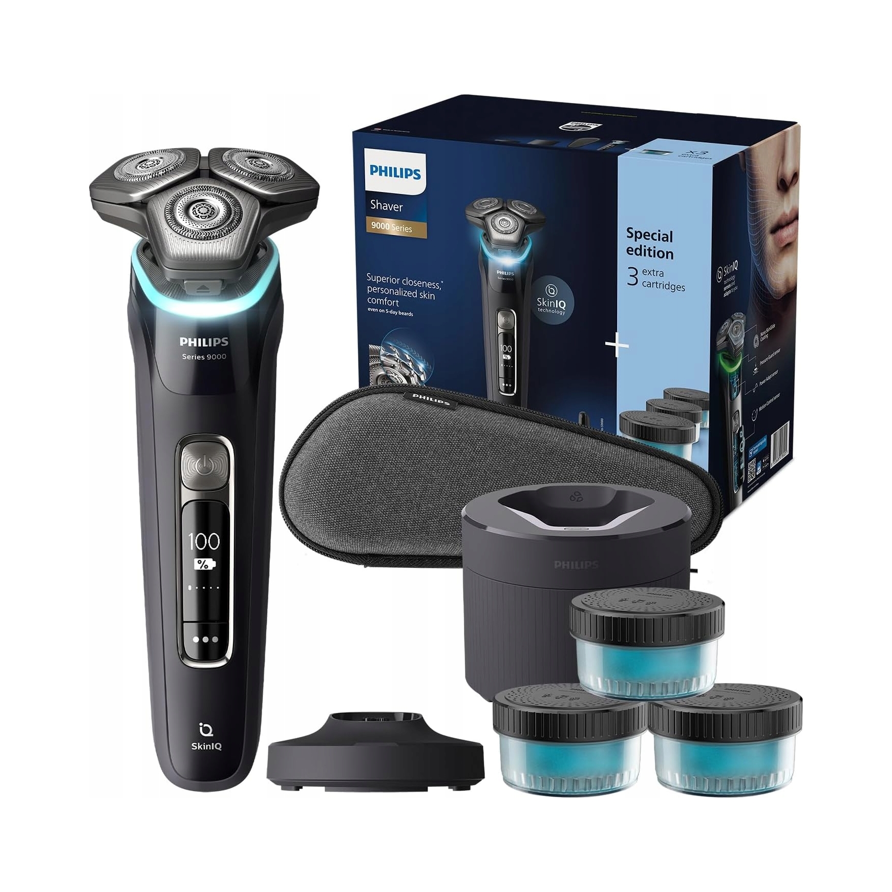 Philips S9976/63 golarka z bazą czyszczącą SkinIQ