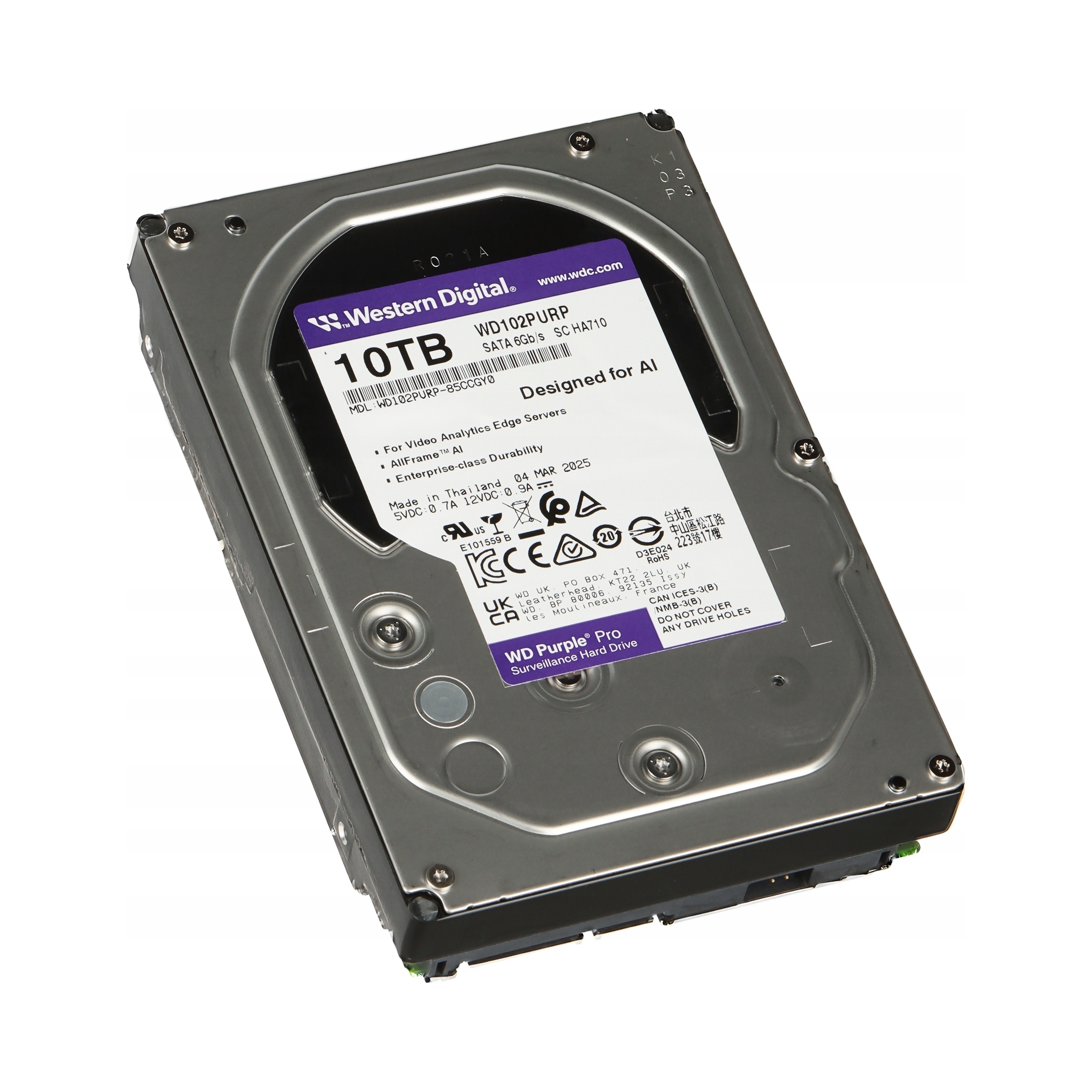 Dysk twardy Western Digital Purple Pro HDD-WD102PURP 10 Tb Sata III