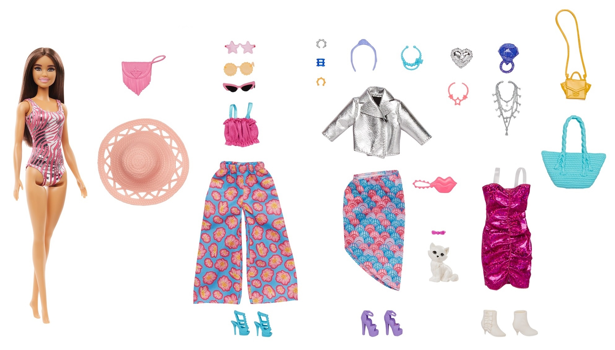Адвент-календарь Barbie Fashionistas, кукла и 24 модных сюрприза, от 3 лет — фото 5