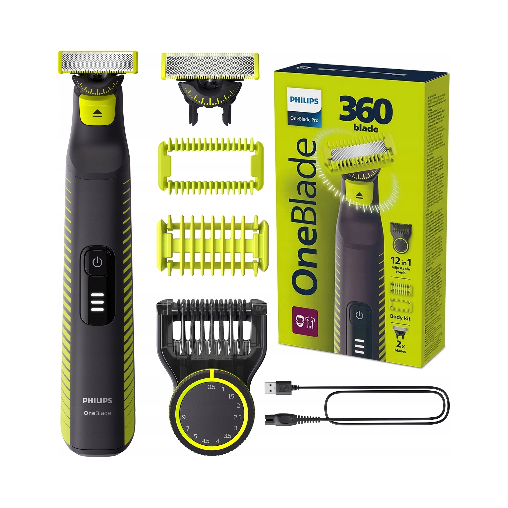 Vodotěsný zastřihovač vousů a strniště Philips OneBlade QP6507/23