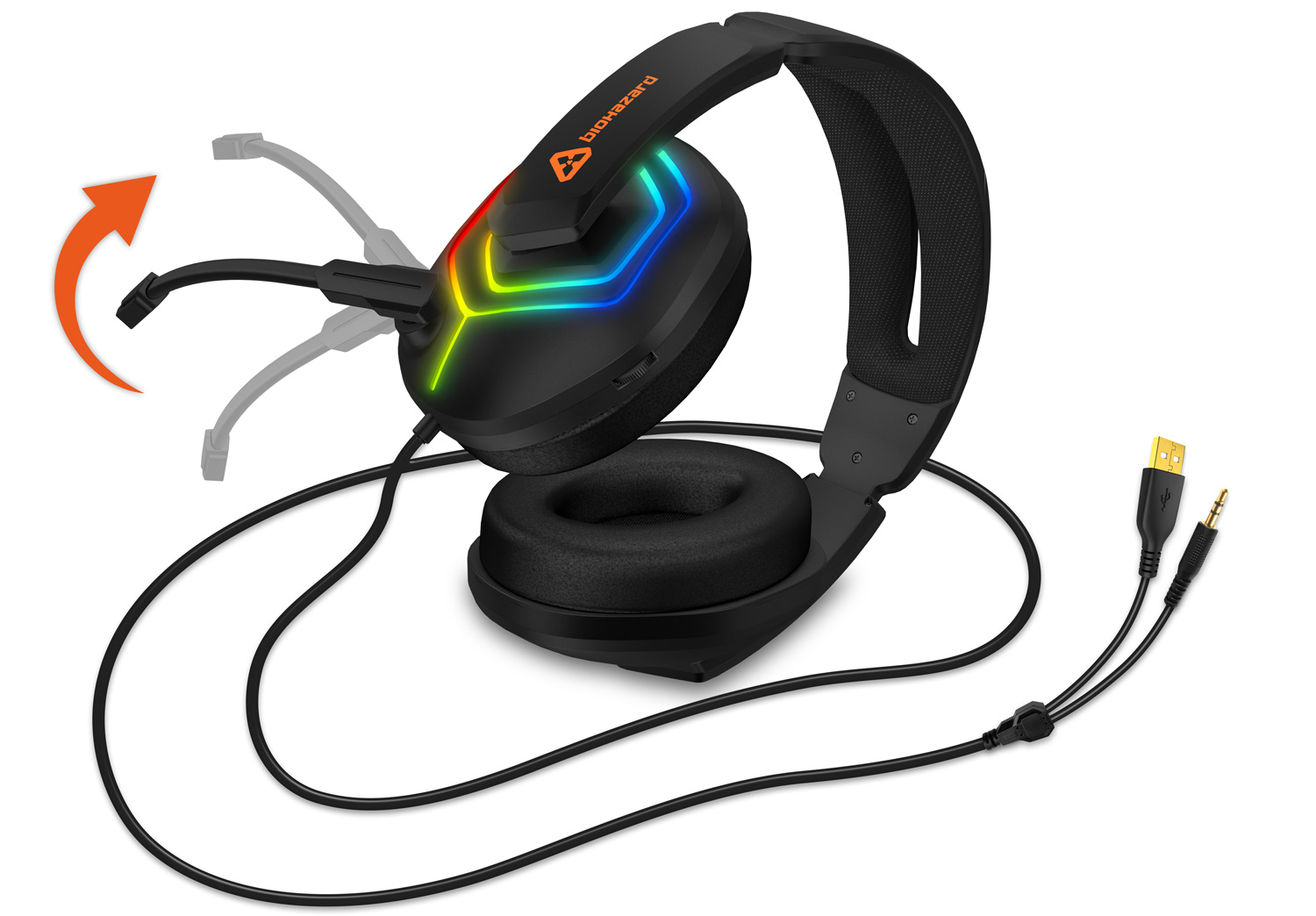 Wireless On-Ear Headphones Connect It Biohazard