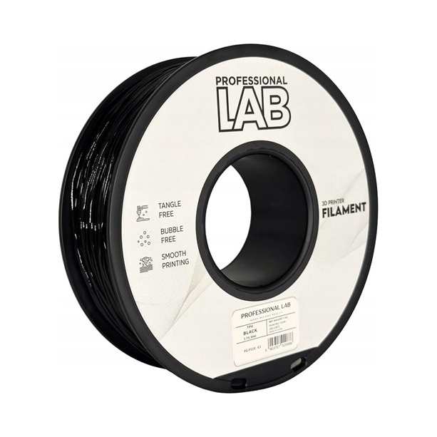 Filament TPU czarny 1,75 mm 1 kg Professional Lab