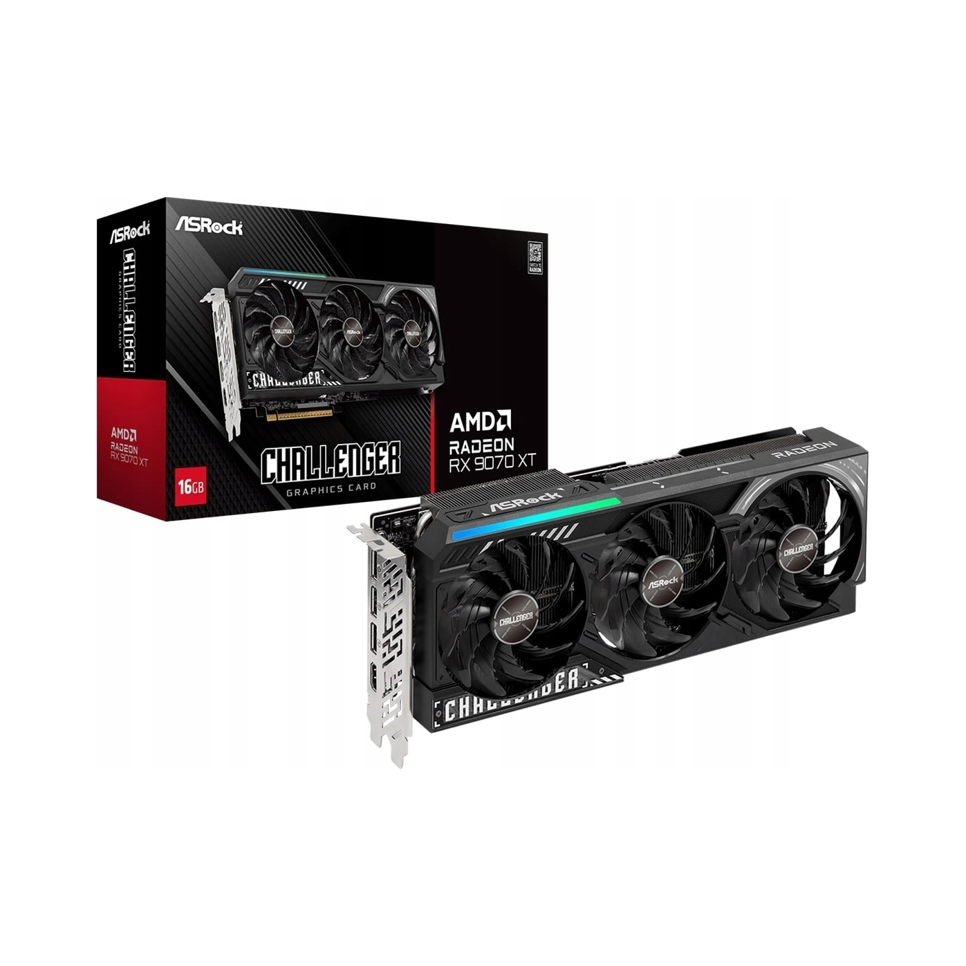 Grafická karta ASRock Rx 9070 Xt Challenger 16 Gb
