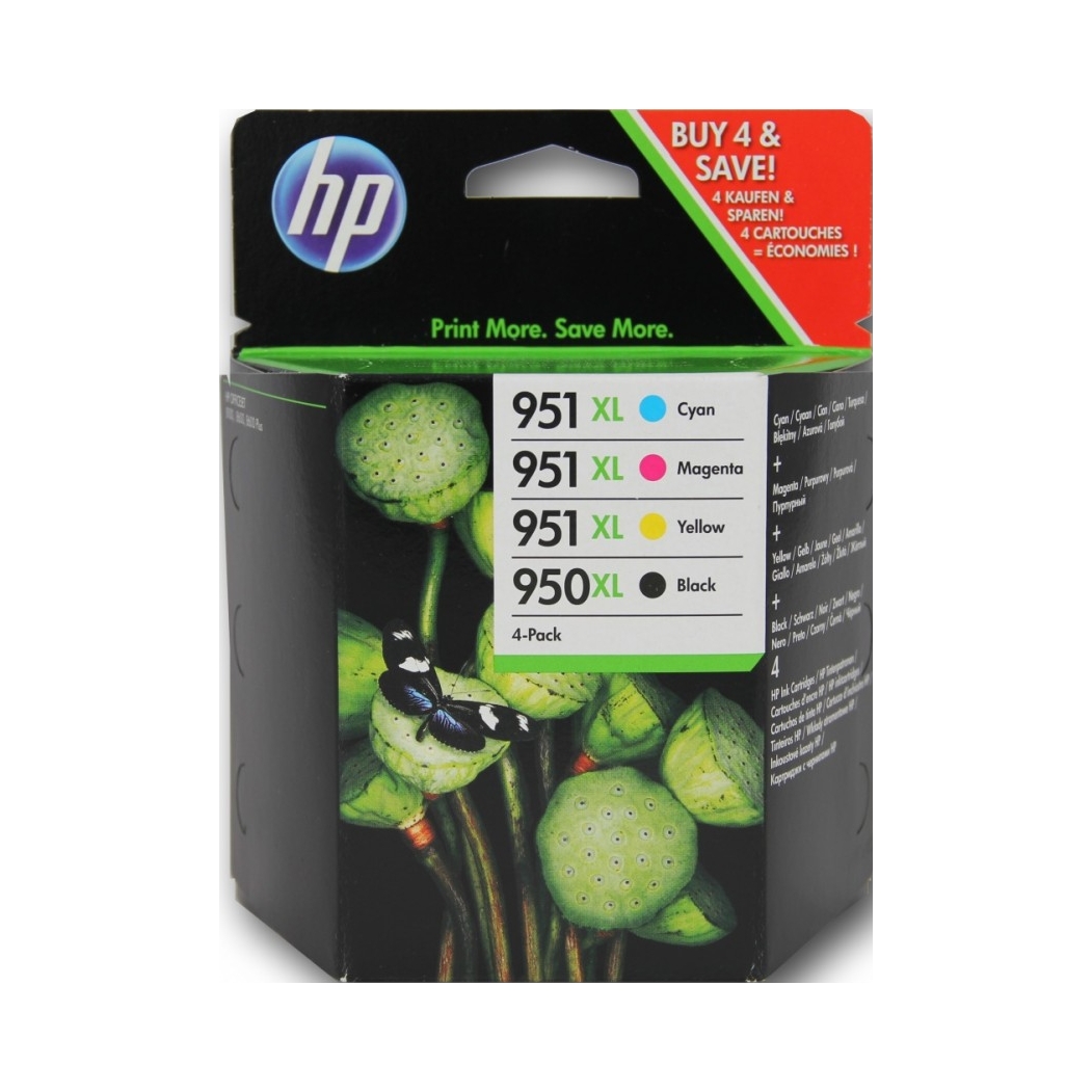 Sada 4 atramentových kaziet Hp 950XL 951XL C2P43AE Cmyk