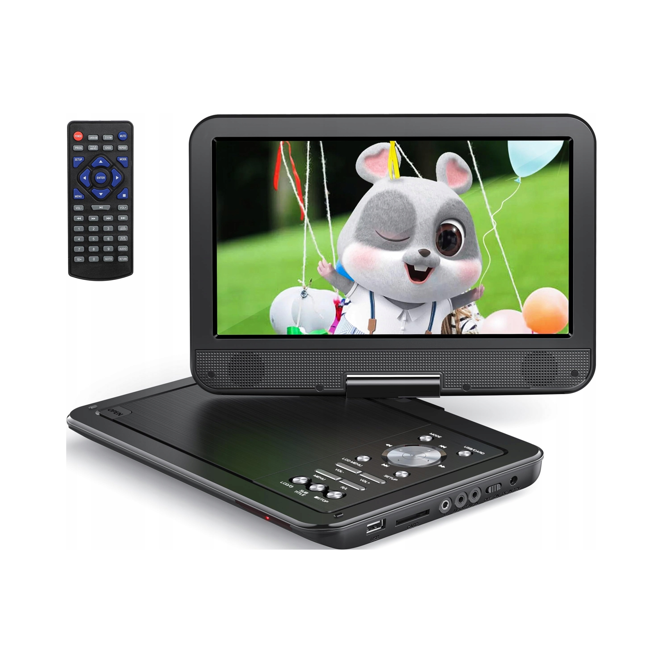 Přenosný DVD Přehrávač Yoton YD105 Černý 10,5" s Hdmi Usb Pilot