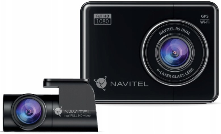 Wideorejestrator NAVITEL R9 Dual,Kamera samochodowa Tył i Przód,Optyka Sony
