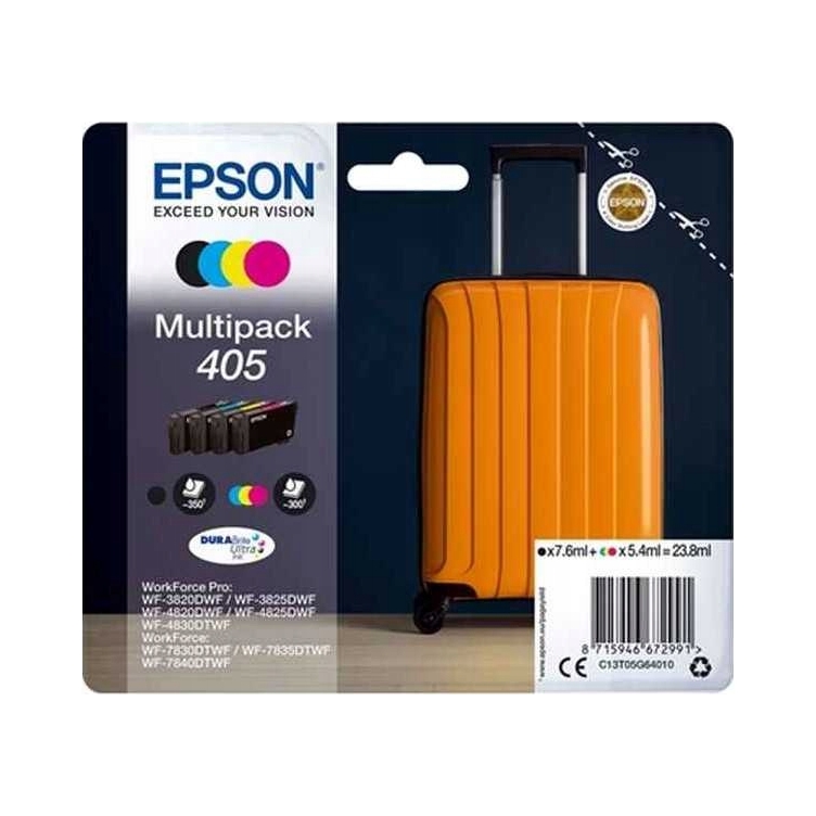 Originálne balenie 4 kusov atramentových kaziet Cmyk 405 T05G6 Epson pre