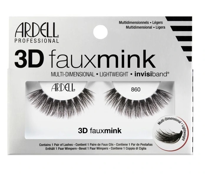 Ardell 3D Faux Mink 860 Black para sztucznych rzęs