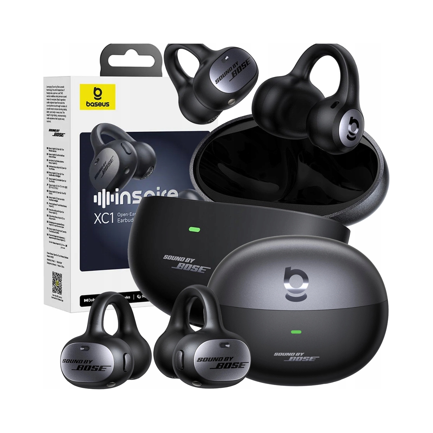 Baseus Inspire XC1 Sound by Bose Słuchawki bezprzewodowe Czarne