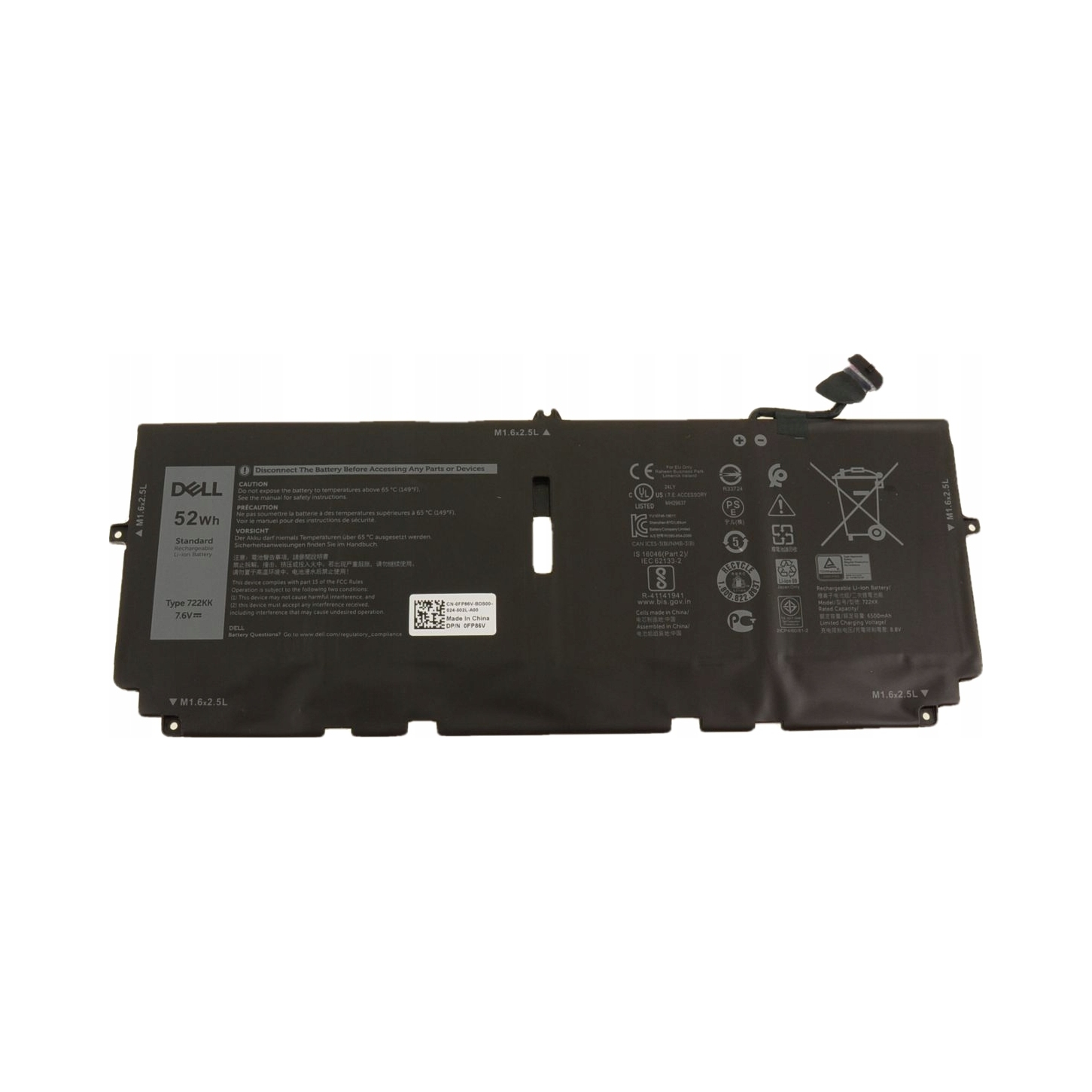 Originálna batéria Dell 52Wh 4 článková 722KK FP86V 2XXFW WN0N0