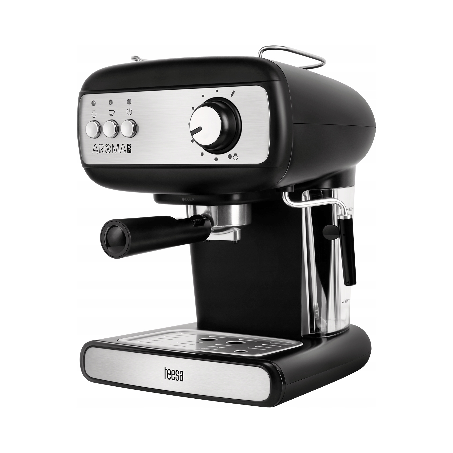 Kolbový kávovar na espresso Teesa Aroma 400 850 W čierny