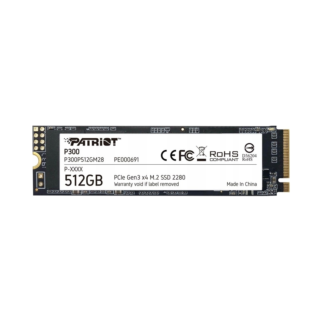 Dysk SSD NVMe PATRIOT P300 512GB M.2 PCIe Gen 3 x4 P300P512GM28