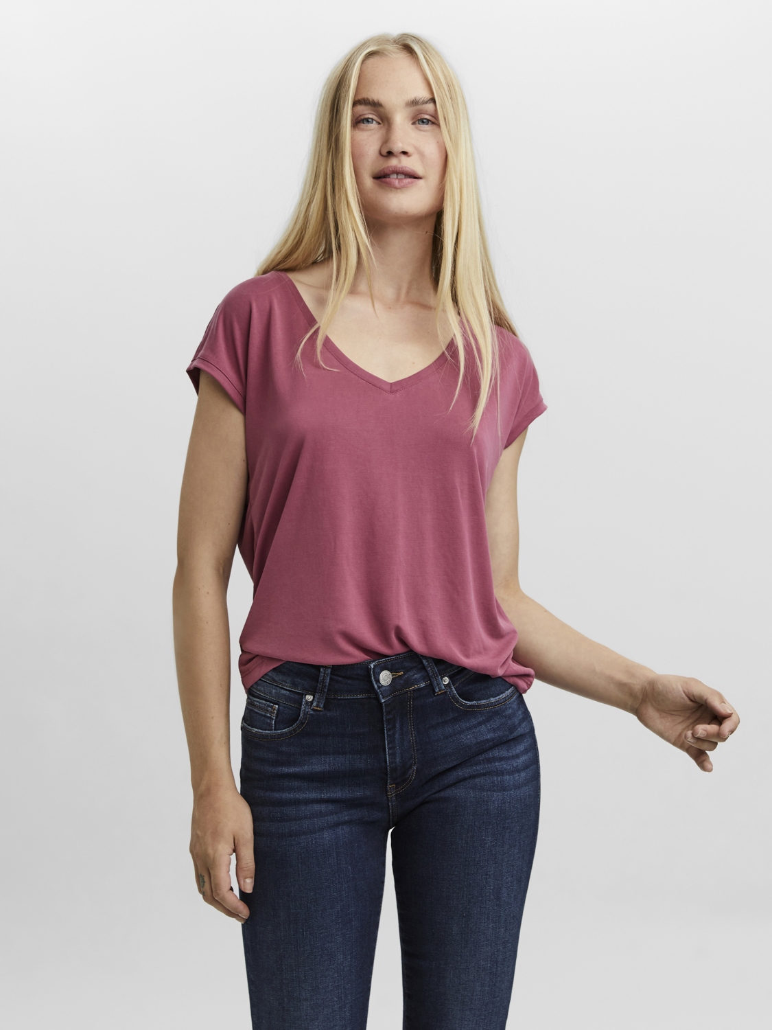 

Top Vero Moda Filli r. L różowy