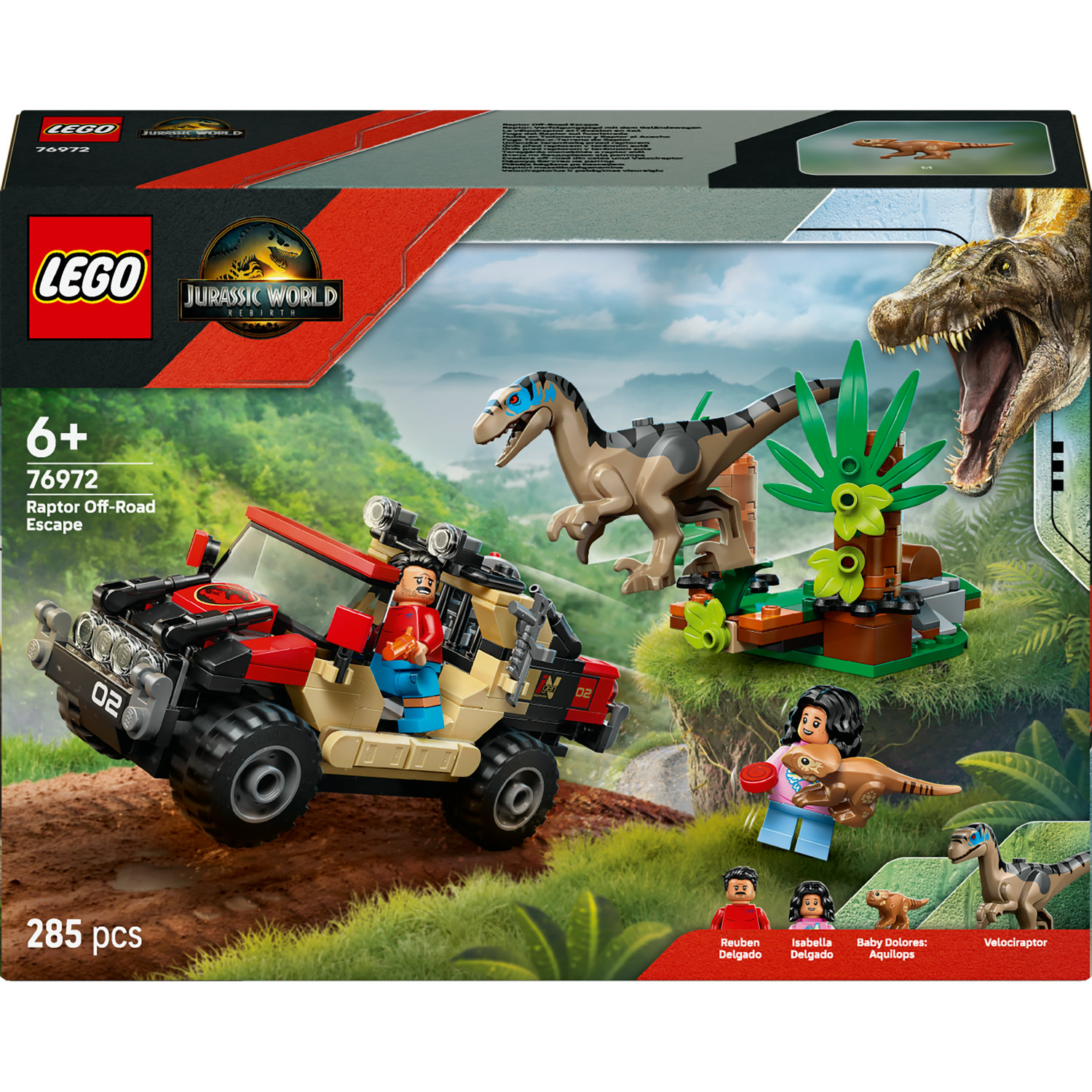Lego Jurassic 76972 Útěk terénem před raptorem