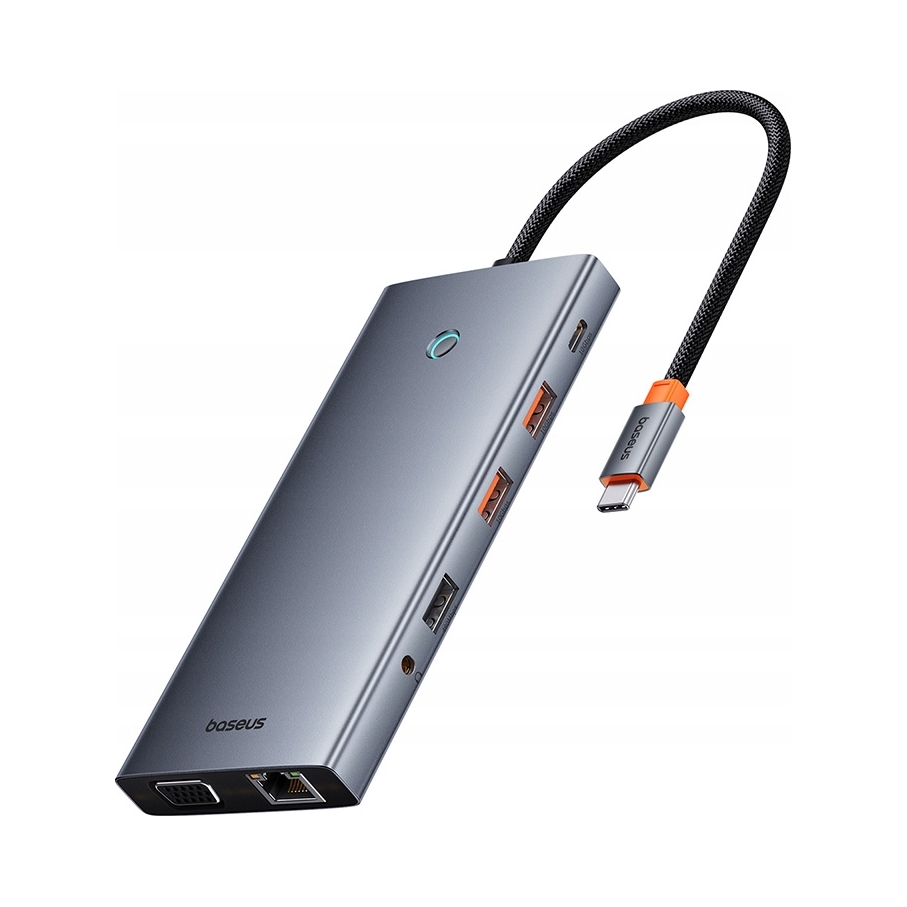 Usb hub Baseus 13 portů Hdmi Dp Vga C Usb Pd RJ45 Sd/tf 3.5 mm