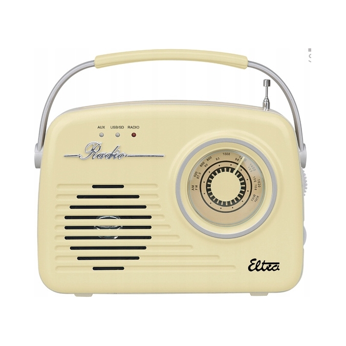 Radio sieciowo-bateryjne Vintage Am, Fm Eltra Luiza