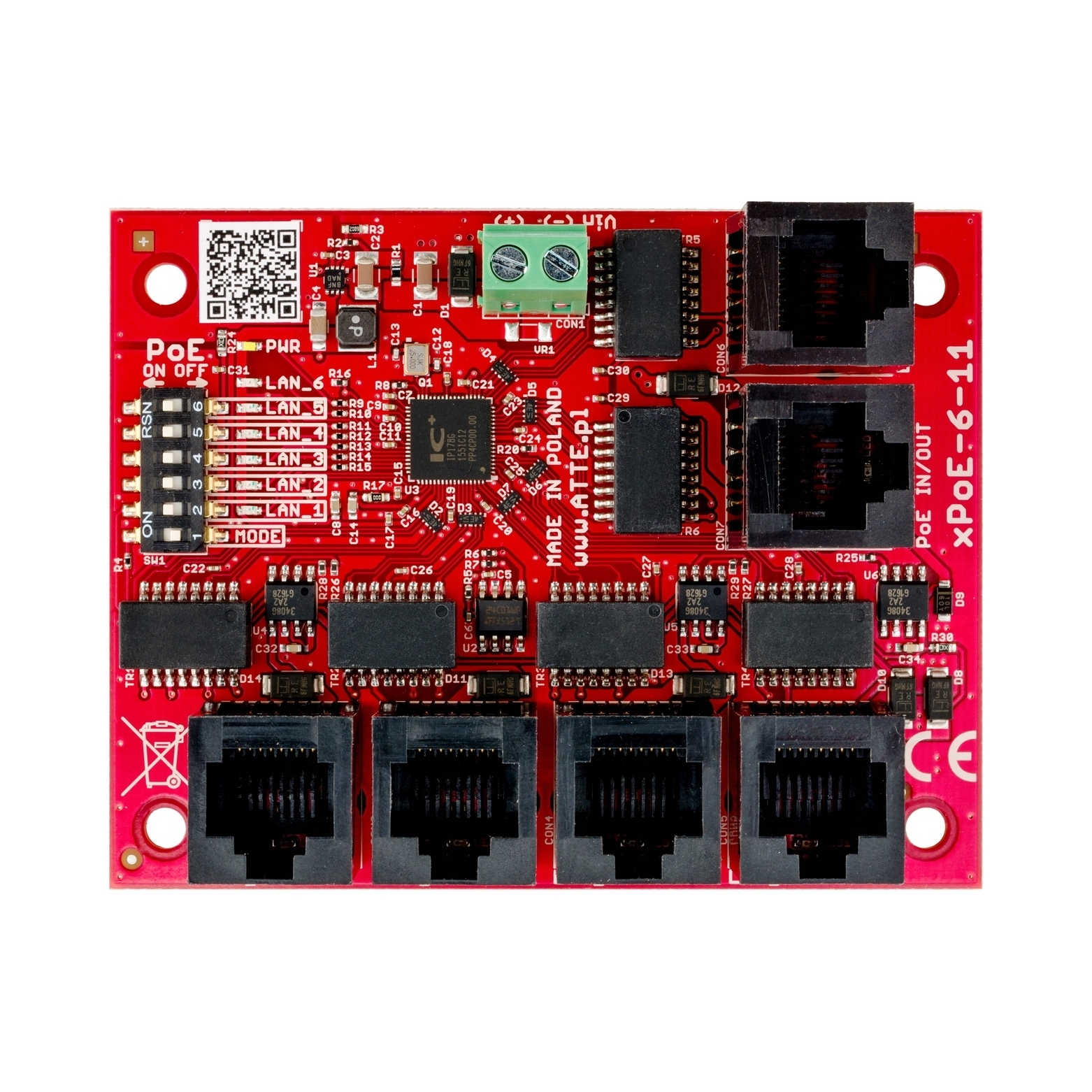 Atte XPOE-6-11-OF Switch PoE 6 portový 5P+1UP