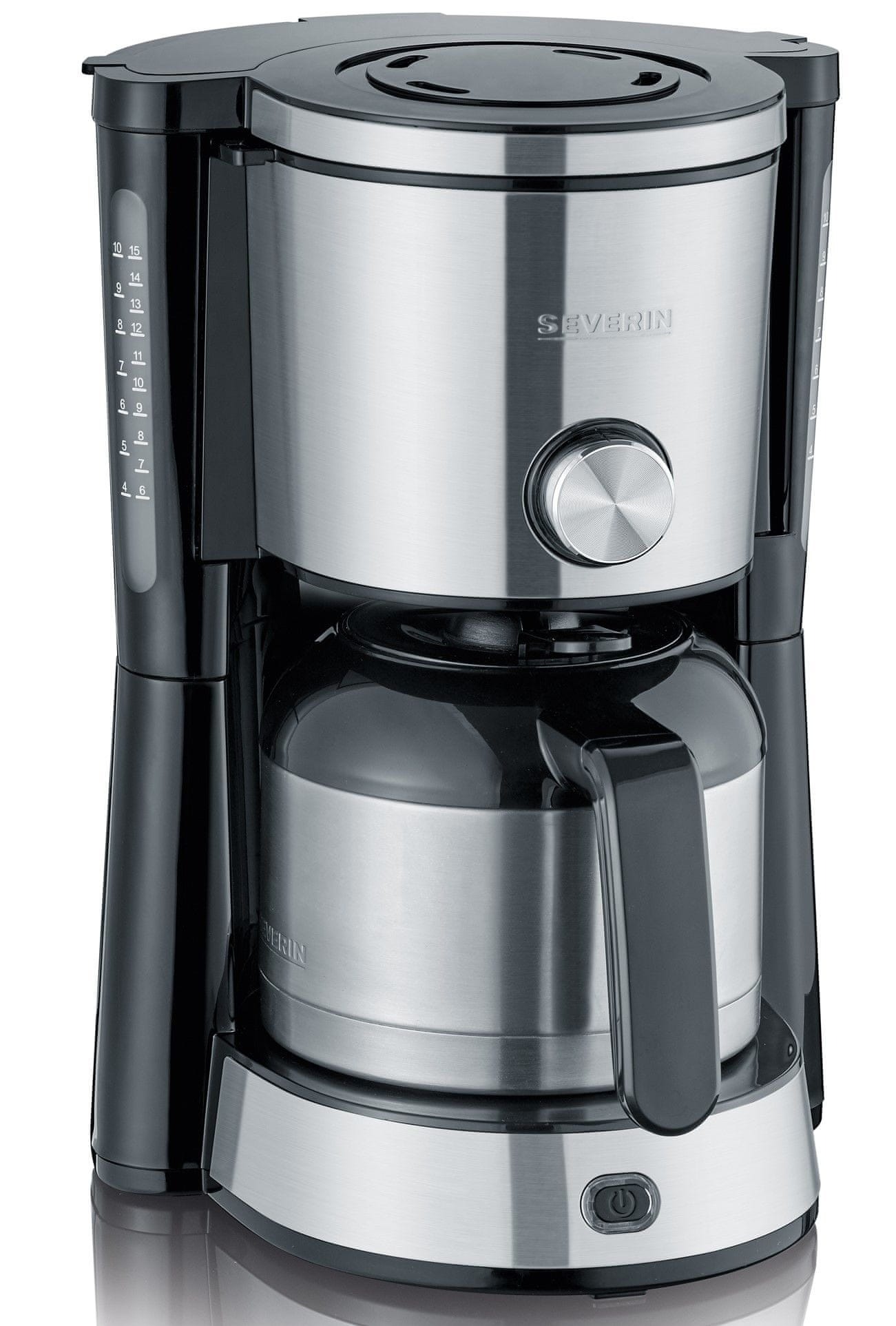 Severin Ka 4845 prepadový kávovar s reguláciou, 1000 W, termohrnček