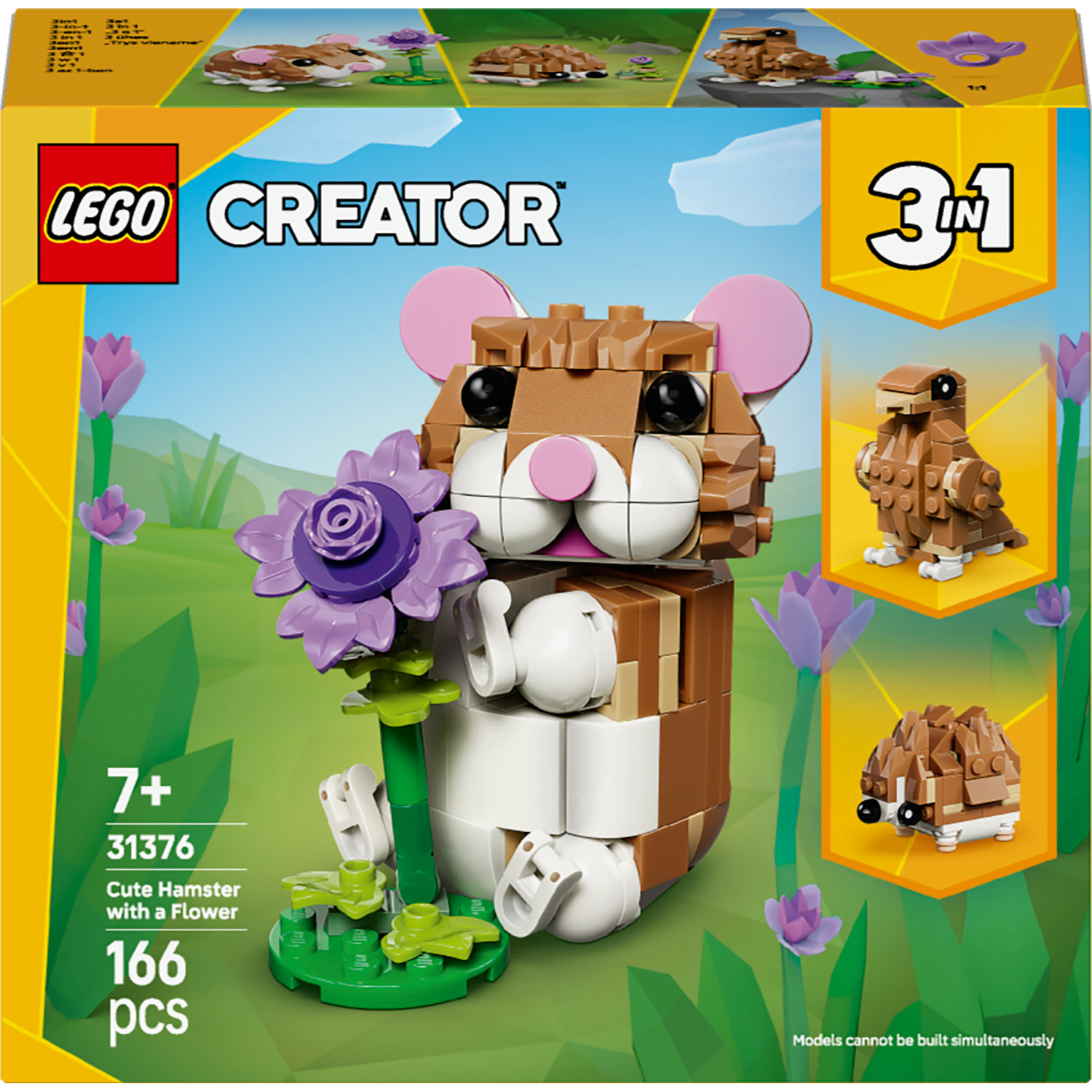 Klocki Lego Creator 3W1 Uroczy Chomik Z Kwiatkiem 31376 Zabawki