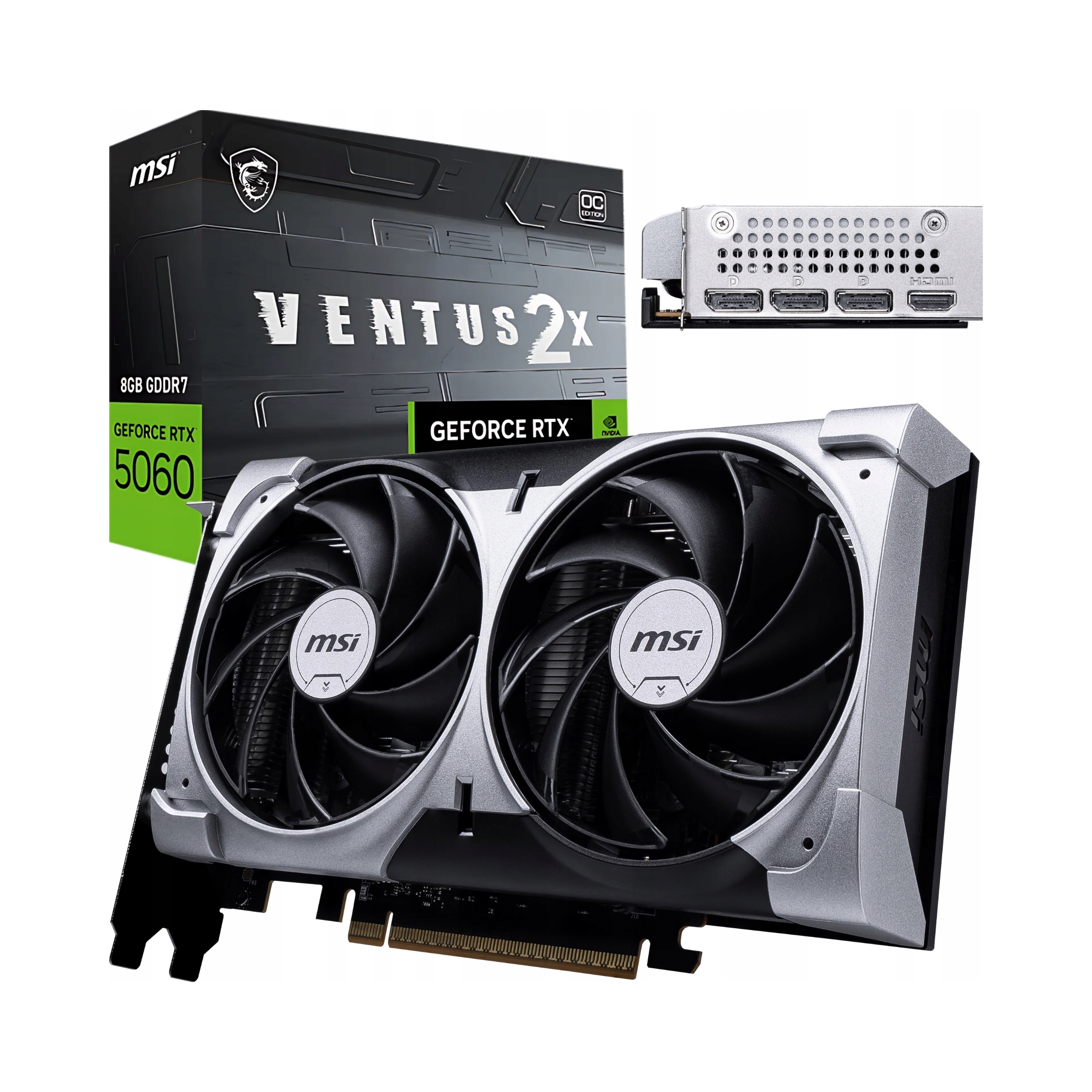 Grafická karta Msi Geforce Rtx 5060 8GB Ventus 2X Oc DLSS4 FrameGenerator