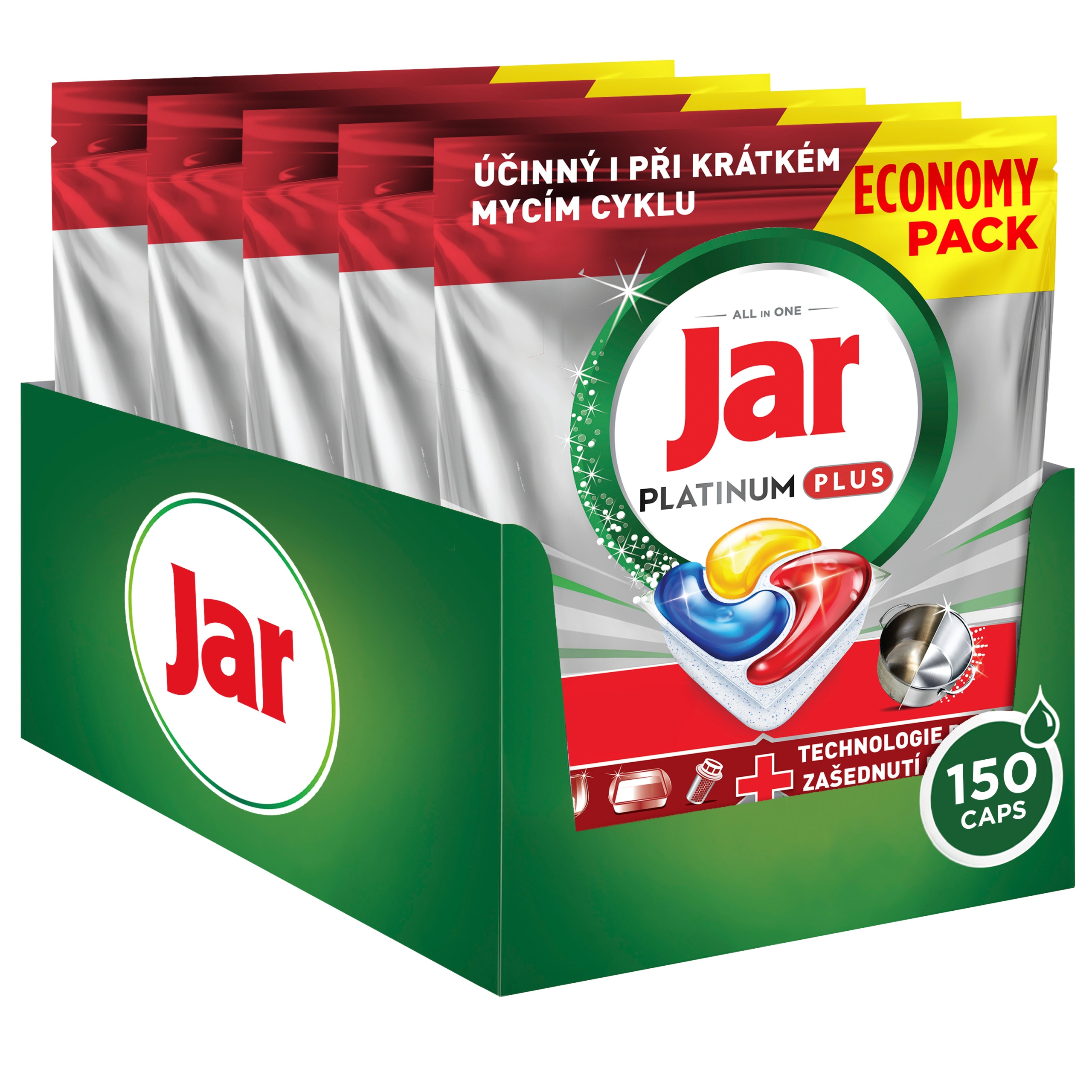 Levně Jar Platinum Plus Lemon tablety do myčky 150 ks