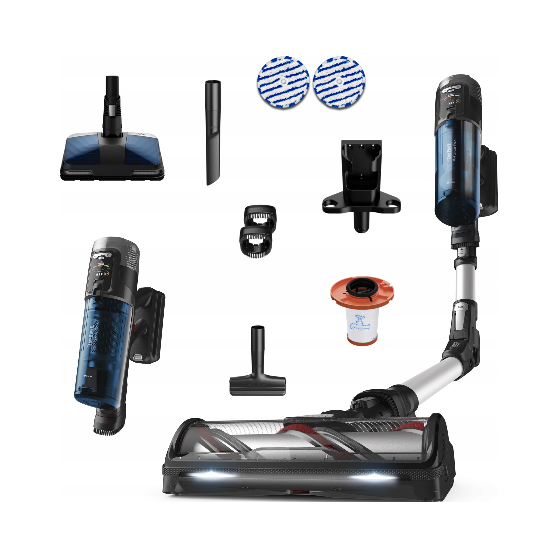 Tyčový vysavač Tefal X-Force Flex 13.60 TY9AC1 60min Funkce mytí