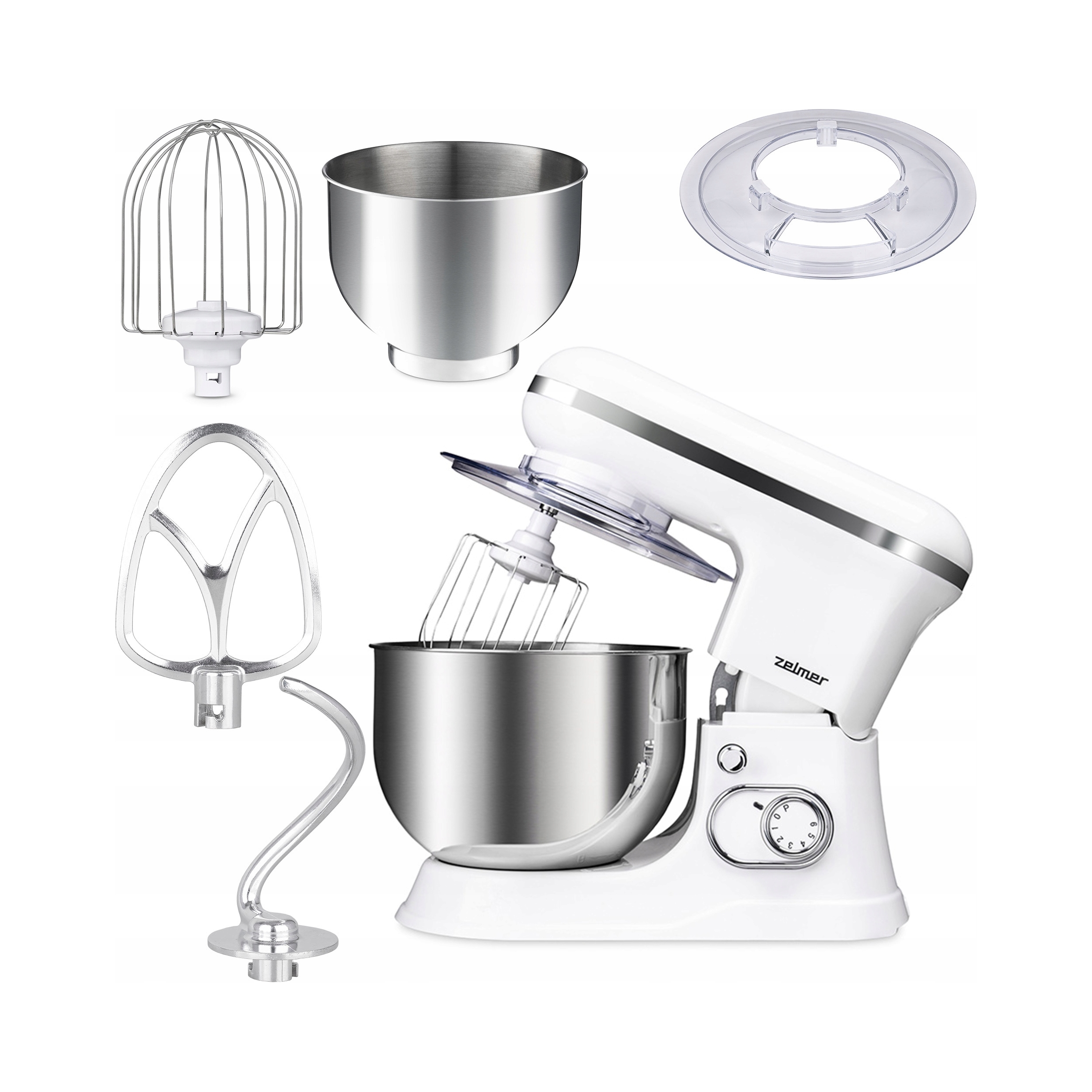 Kuchyňský robot Zelmer ZKR1350 1200W bílý 5L 6 rychlostí pulzní funkce