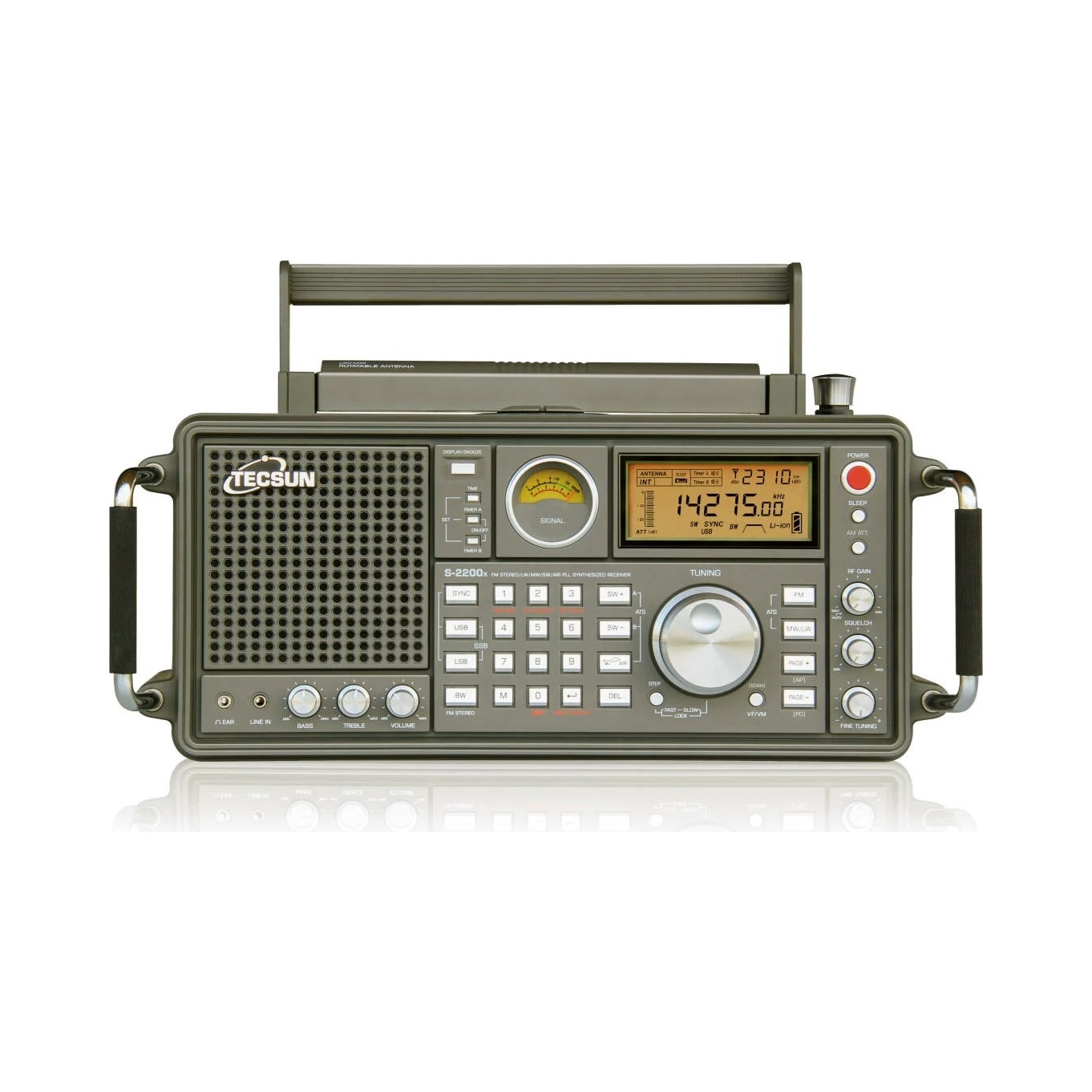 Tecsun S-2200x zaawansowany odbiornik globalny z squelch, Rf Gain, Ssb, Dsp