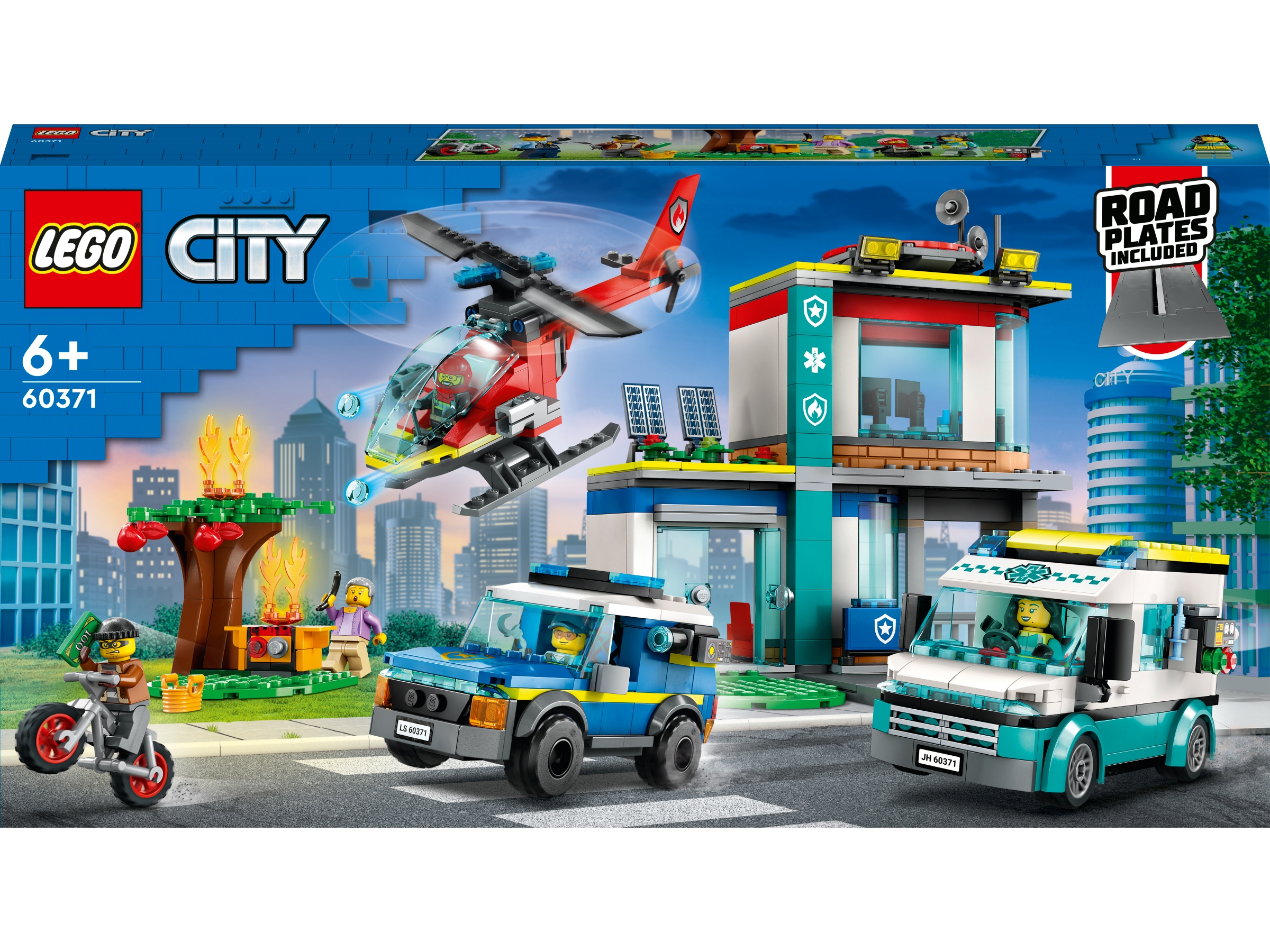 LEGO CITY 60371 - PARKING DLA POJAZÓW UPRZYWILEJOWANYCH + TORBA PREZENTOWA Marka LEGO