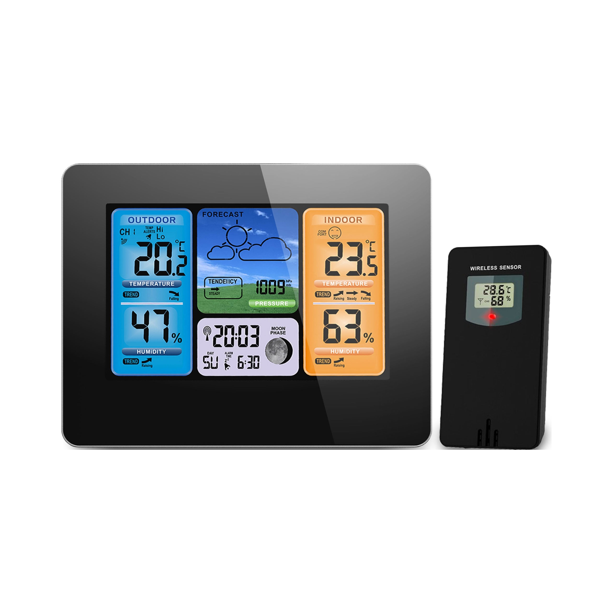 Berdsen BD-902 Meteostanice s displejem, černá