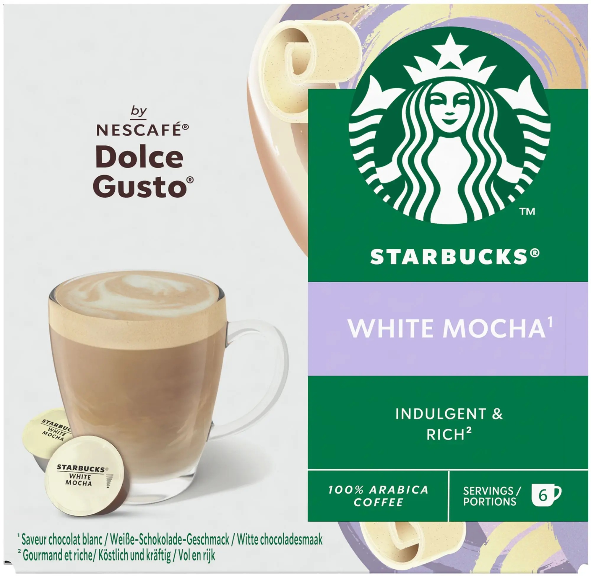 Levně Kapsle pro Dolce Gusto Starbucks White Mocha 12 ks
