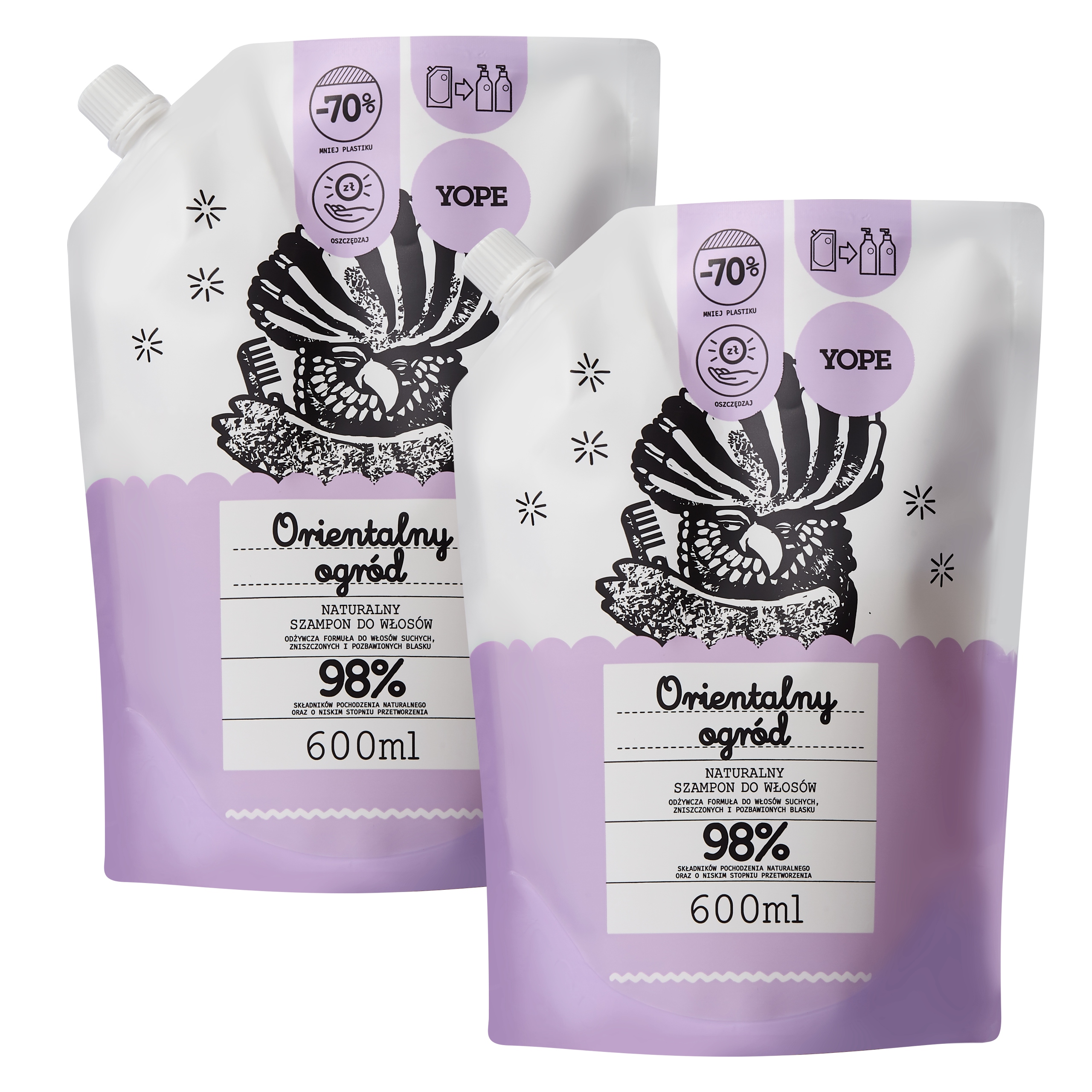 

Yope Refill szamponu Orientalny ogród 2x600 ml