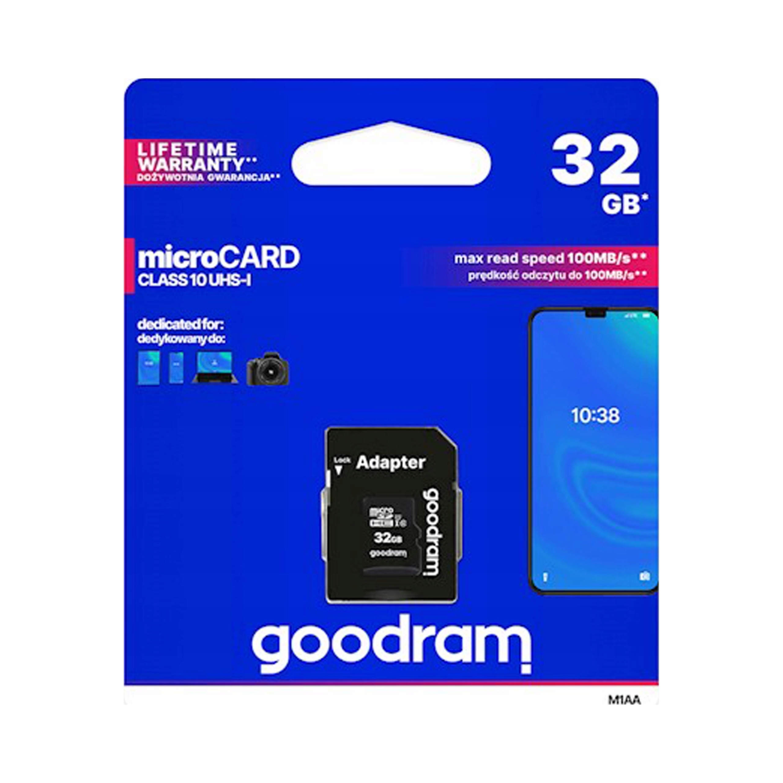 Karta pamięci Goodram microSDHC 32 Gb Class 10 adapter