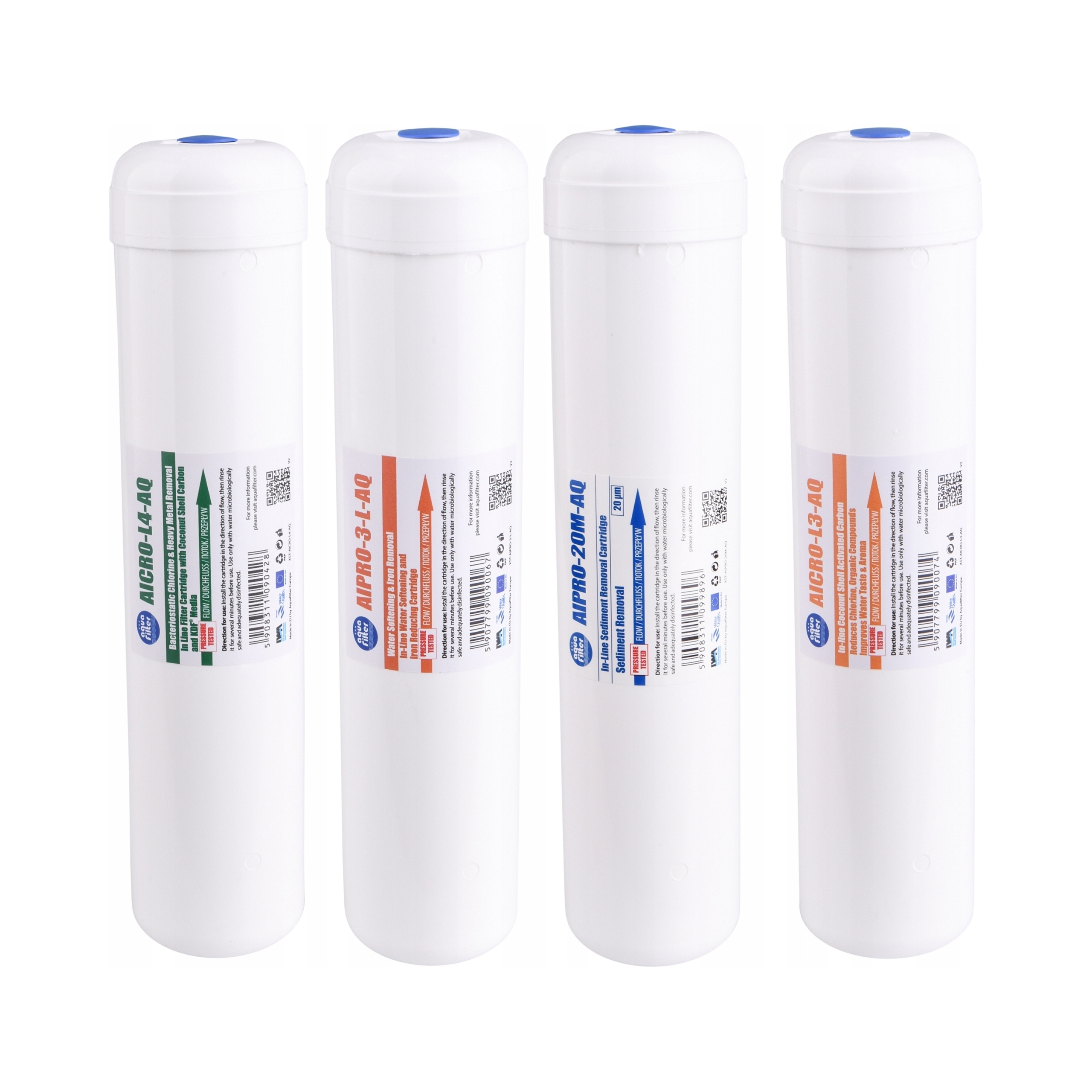 Zestaw Wkładów Aquacito-clr-crt Aquafilter Wkłady Do Excito Filtr Wody