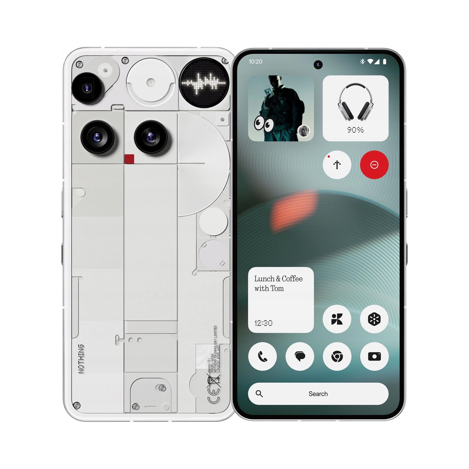 Smartfón Nothing Phone (3) 16 Gb 512 Gb 5G biely