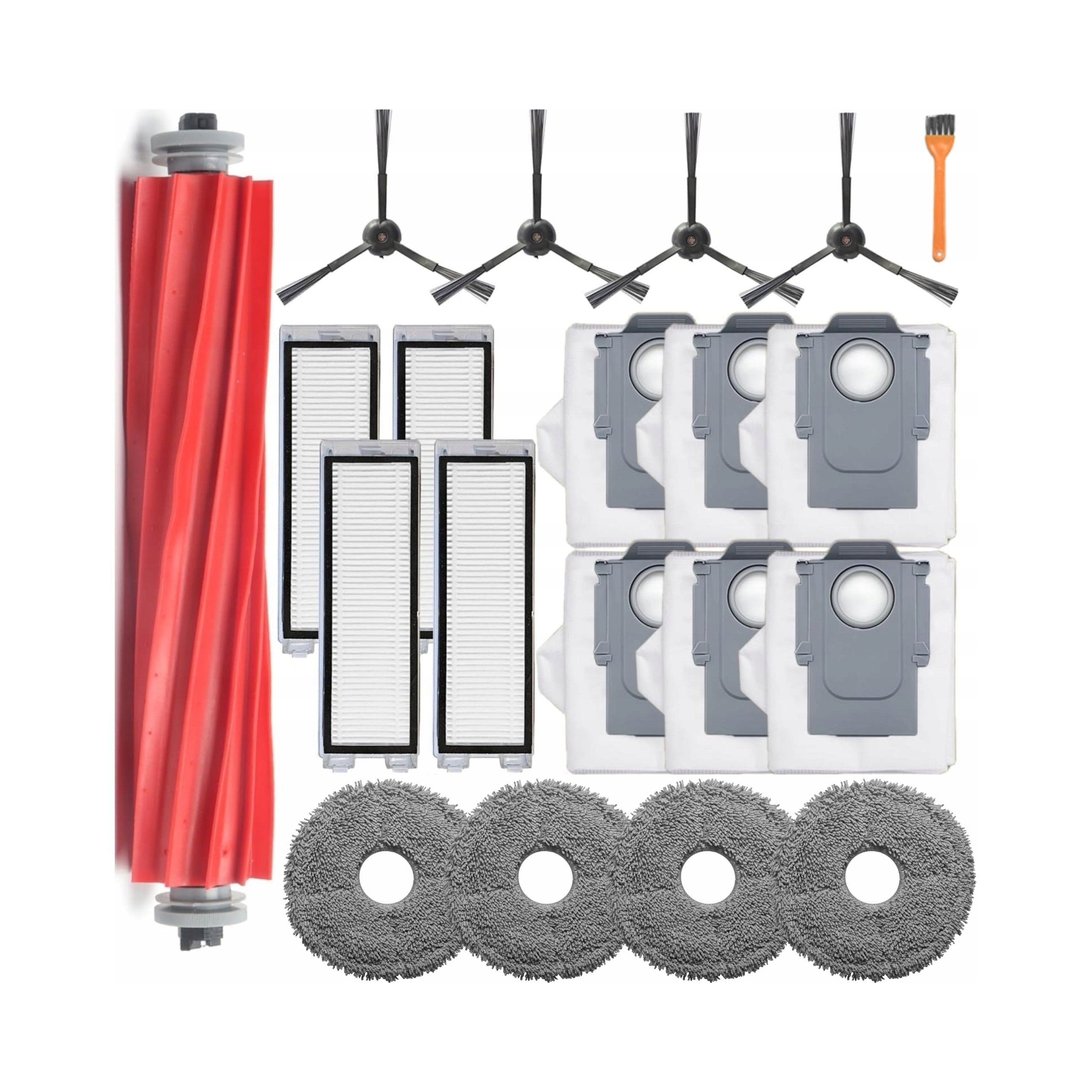 Kartáč pro robotický vysavač oranžový 18 ks 2206