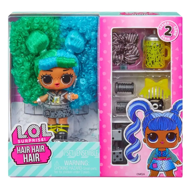 

L.o.l. Surprise Hair Hair Dolls niebiesko-zielone