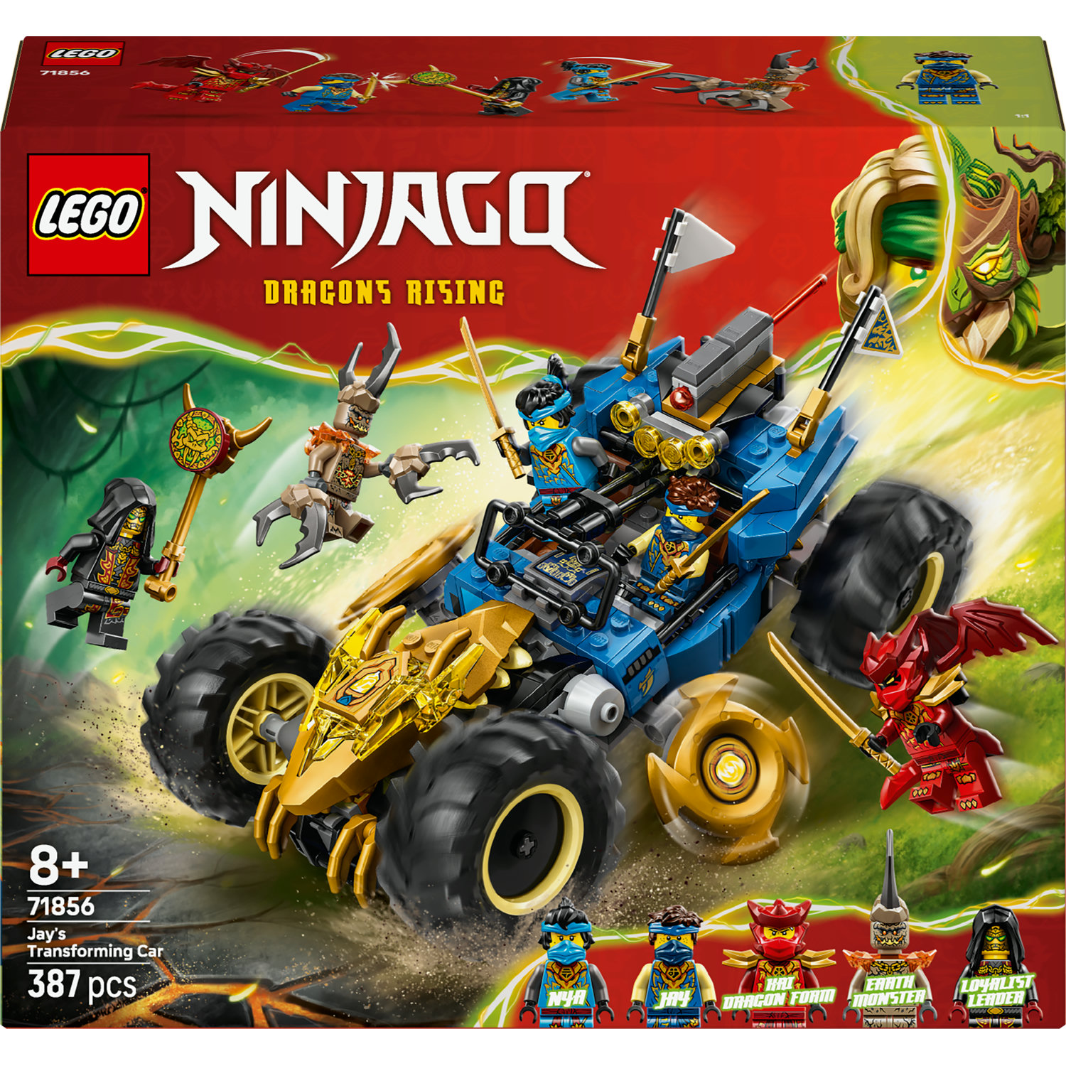 stavebnice Lego Ninjago 71856 Jay transformující se auto 387