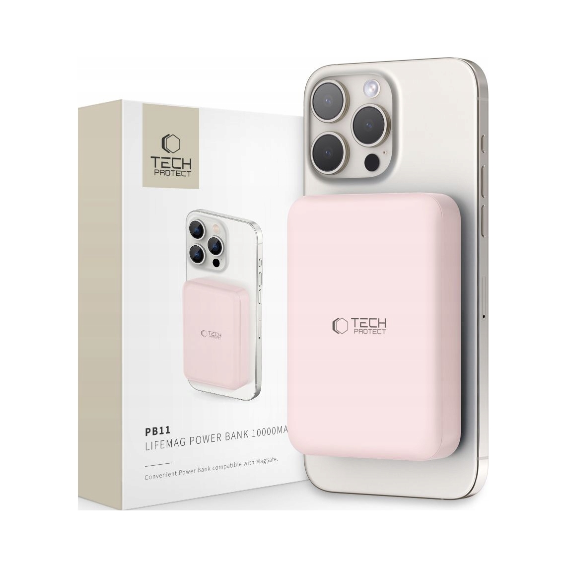 Tech- Protect PB11 Lifemag MagSafe Power Bank 10000MAH Pink Tech- Protect