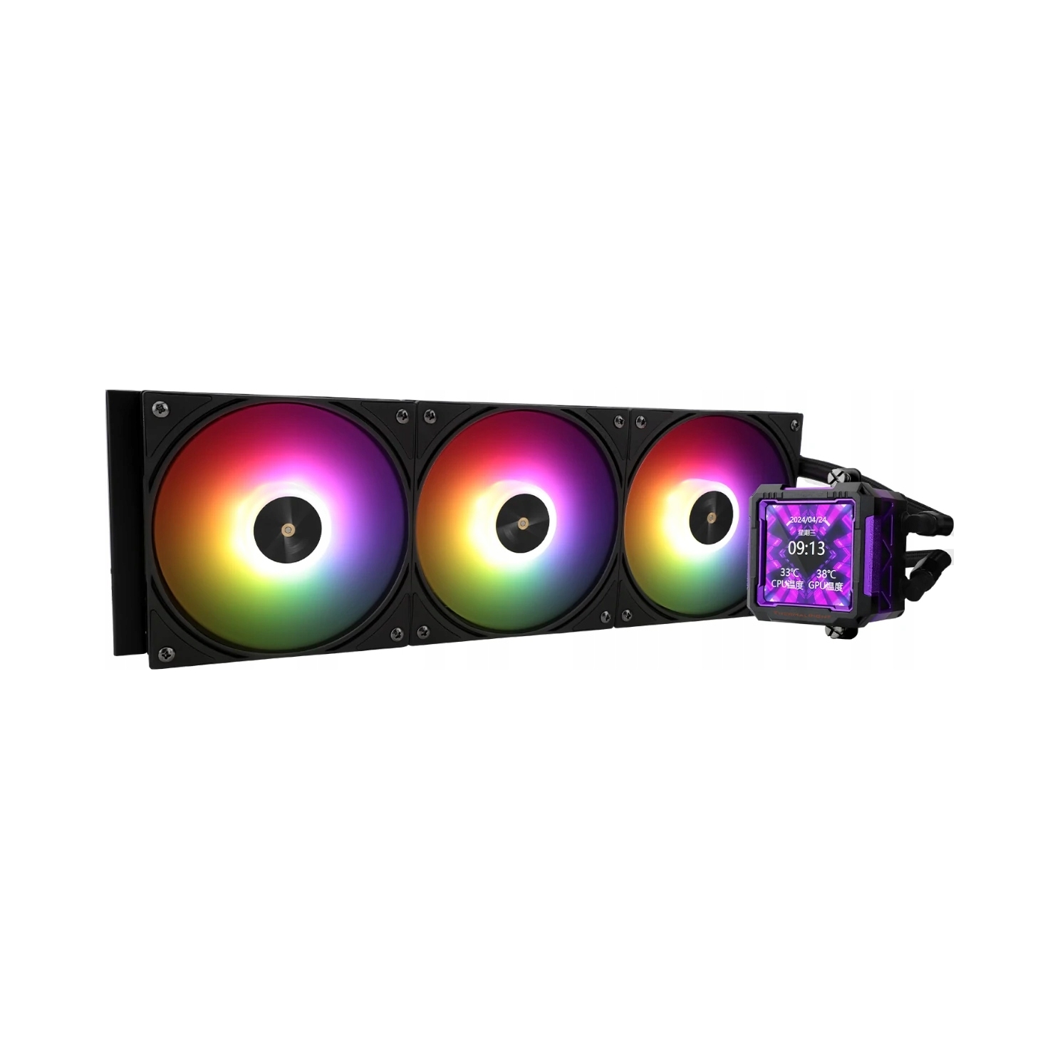 Chłodzenie wodne Thermalright Frozen Warframe Pro 360 Black Argb LCD