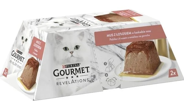 Gourmet Revelations paštika pro kočky losos v omáčce 24x57 g